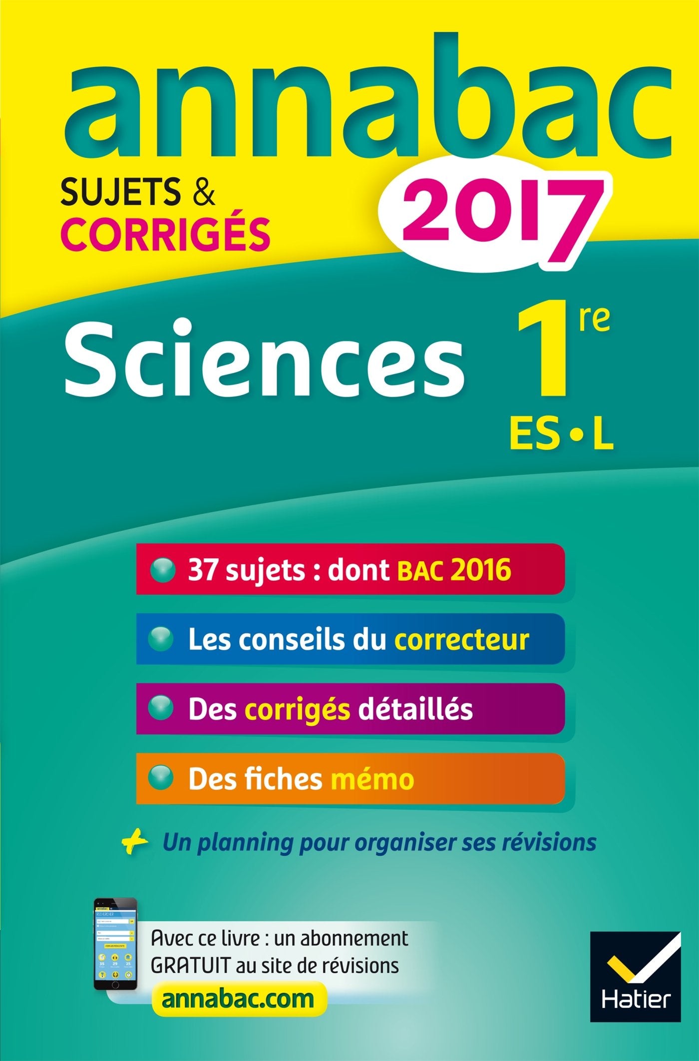 Sciences 1re ES/L: Sujets et corrigés 9782218998454