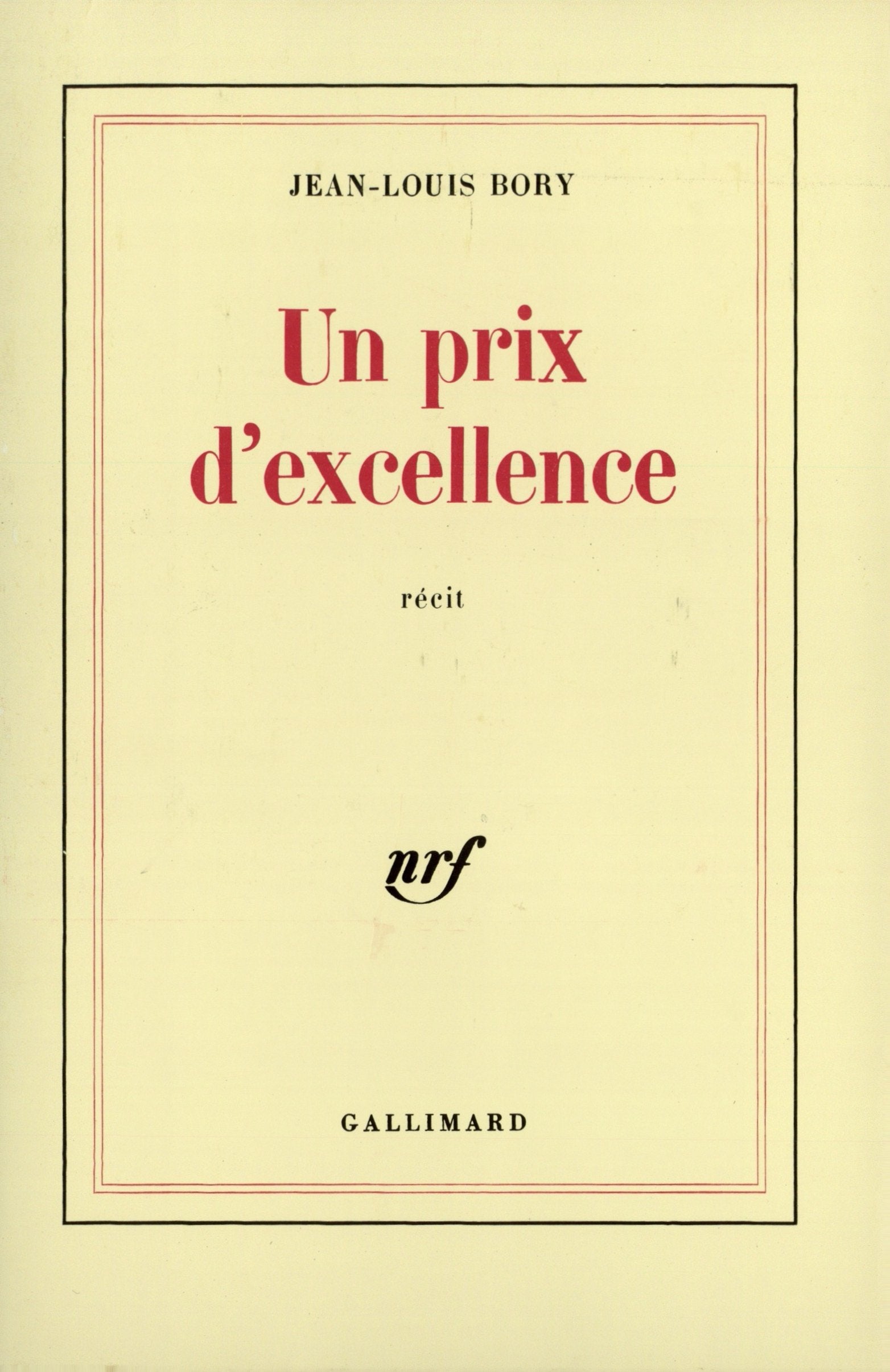 Un prix d'excellence 9782070706426