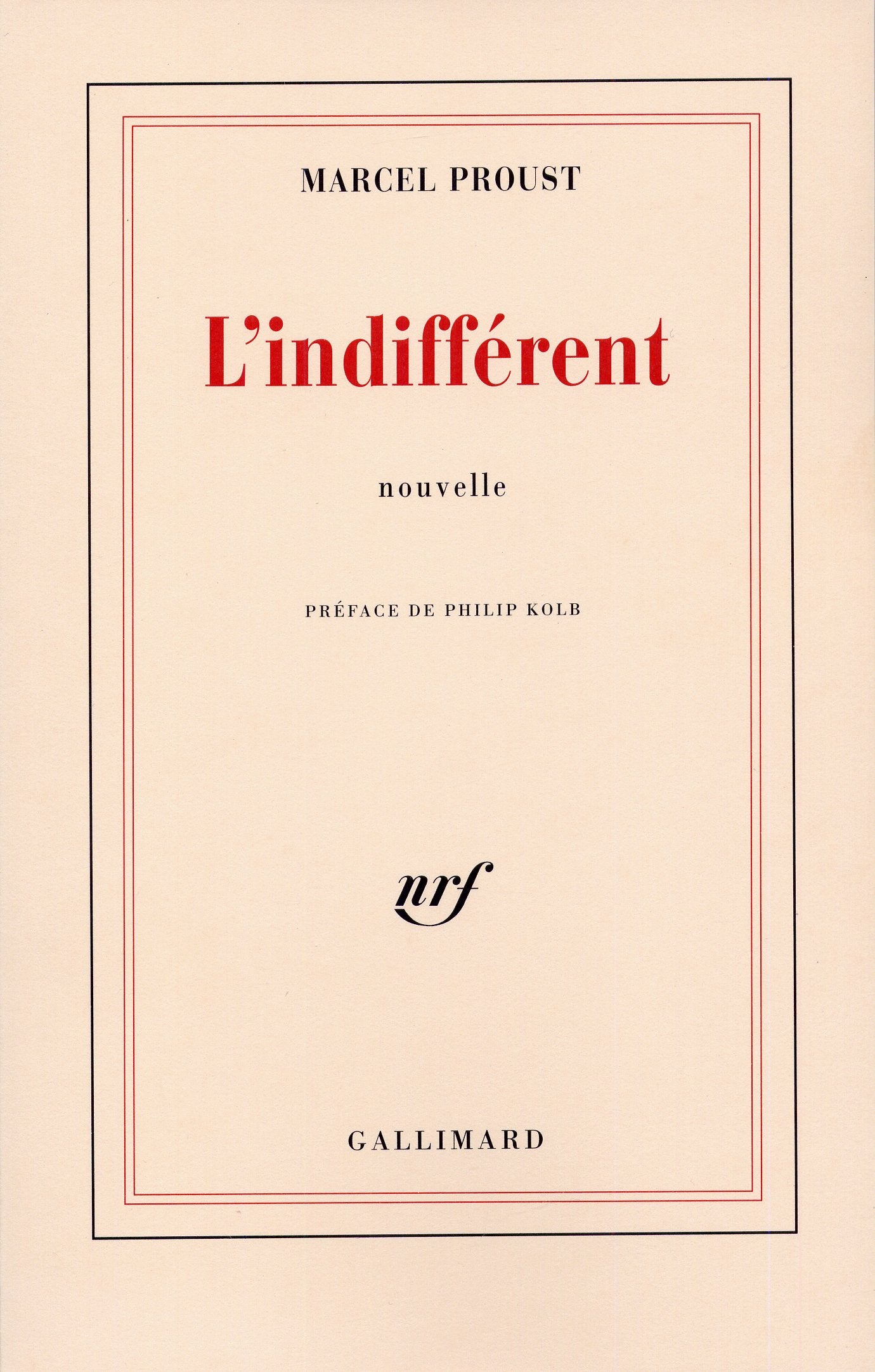 L'Indifférent 9782070297719