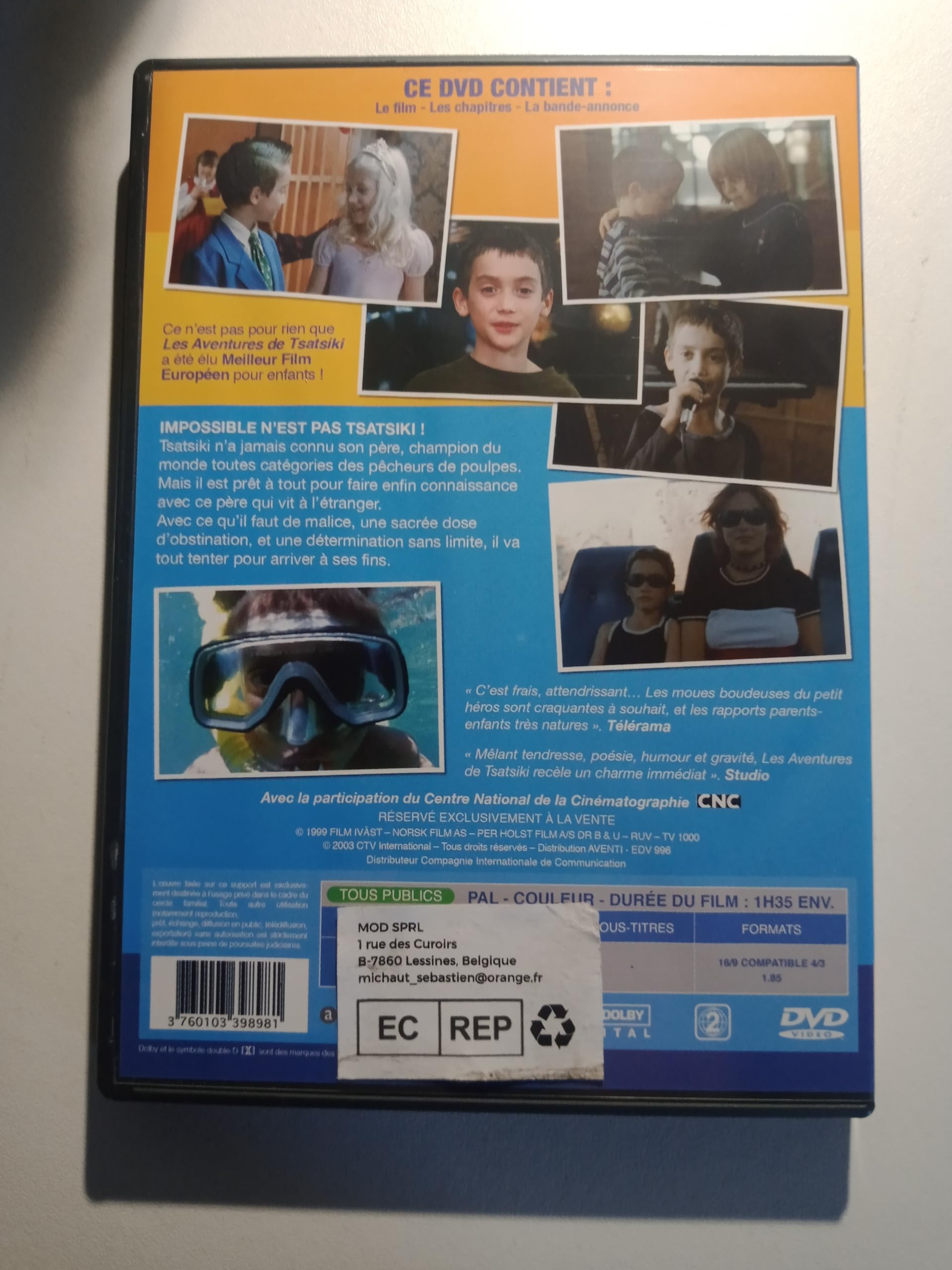 Les Aventures de Tsatsiki 3760103398981