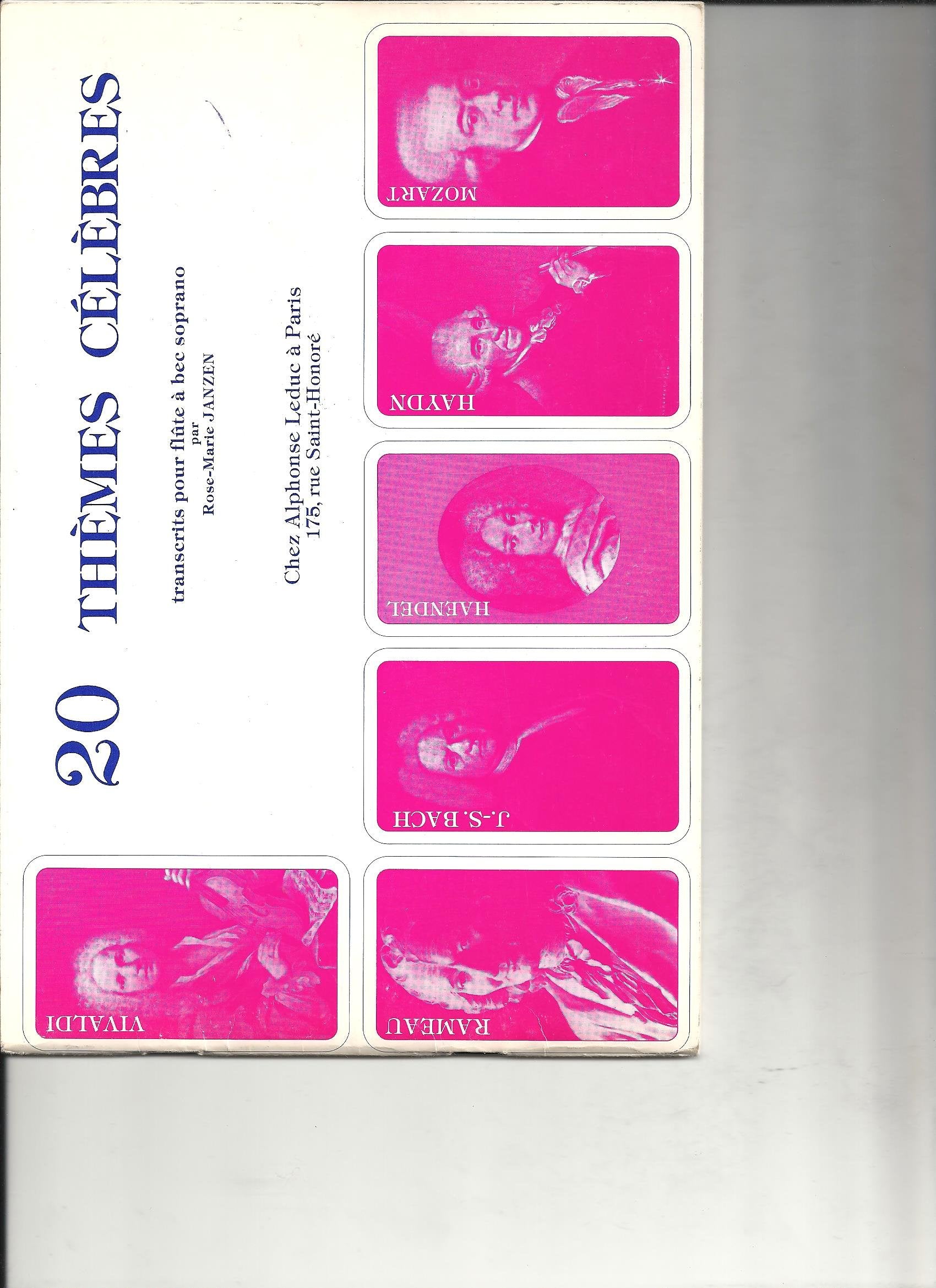 Thèmes célèbres- Volume 1 transcrits pour flute à bec soprano