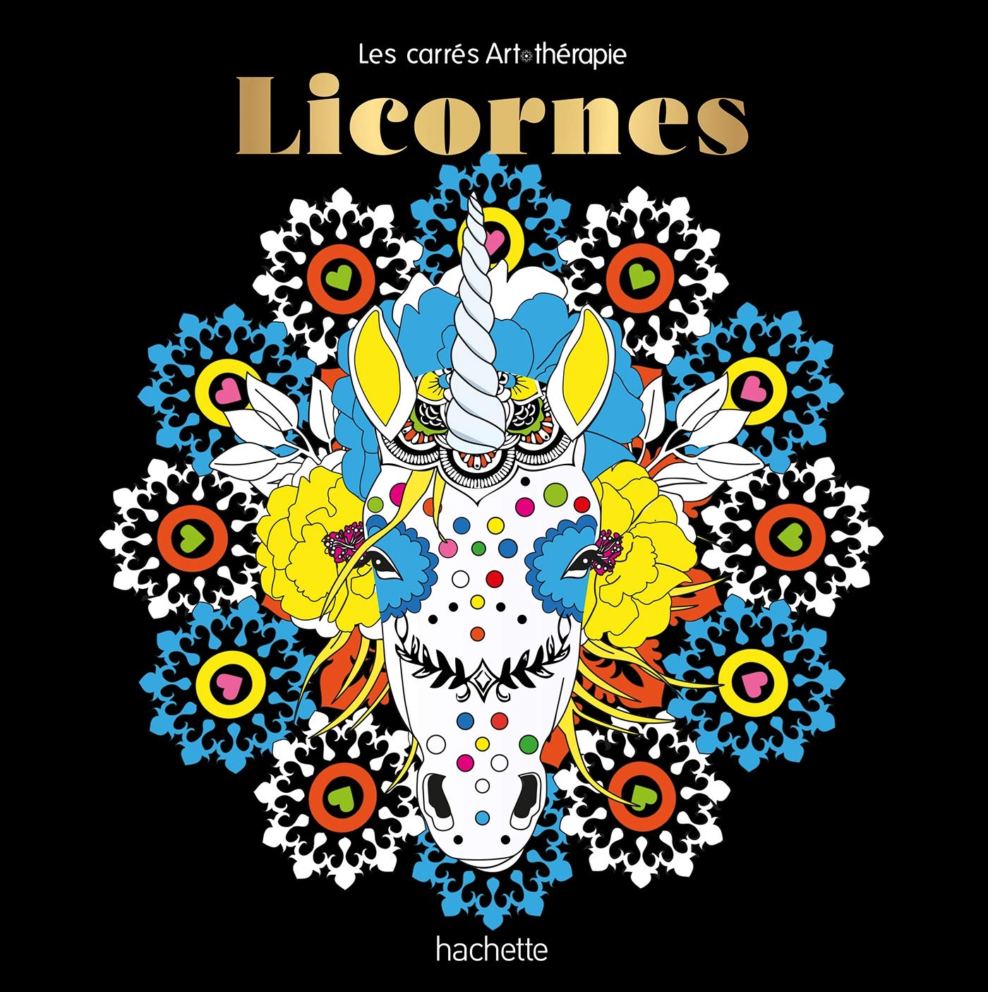 Grand carré Art-thérapie Licornes 9782019454111