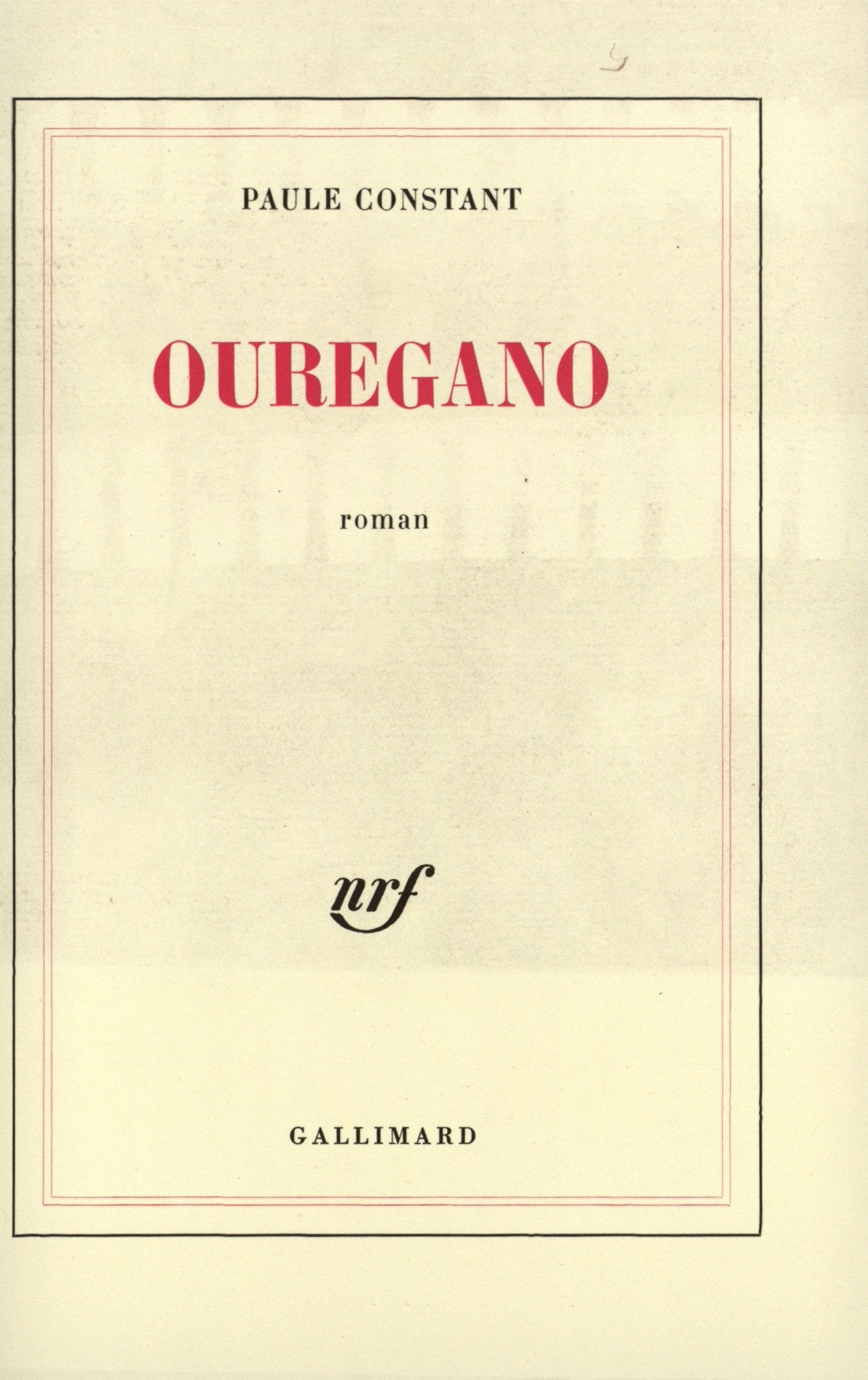 Ouregano 9782070204380