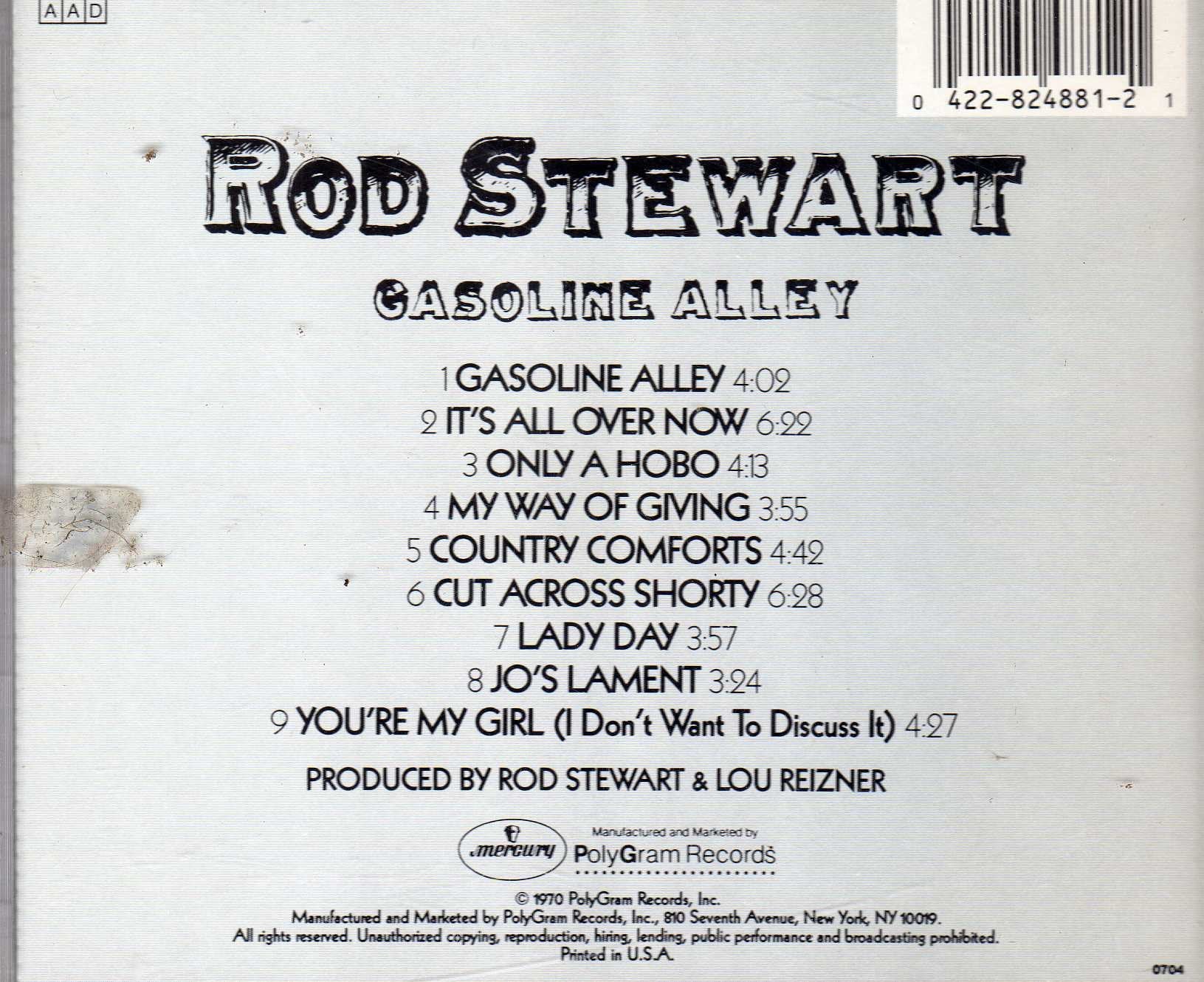 Gasoline Alley 0042282488121