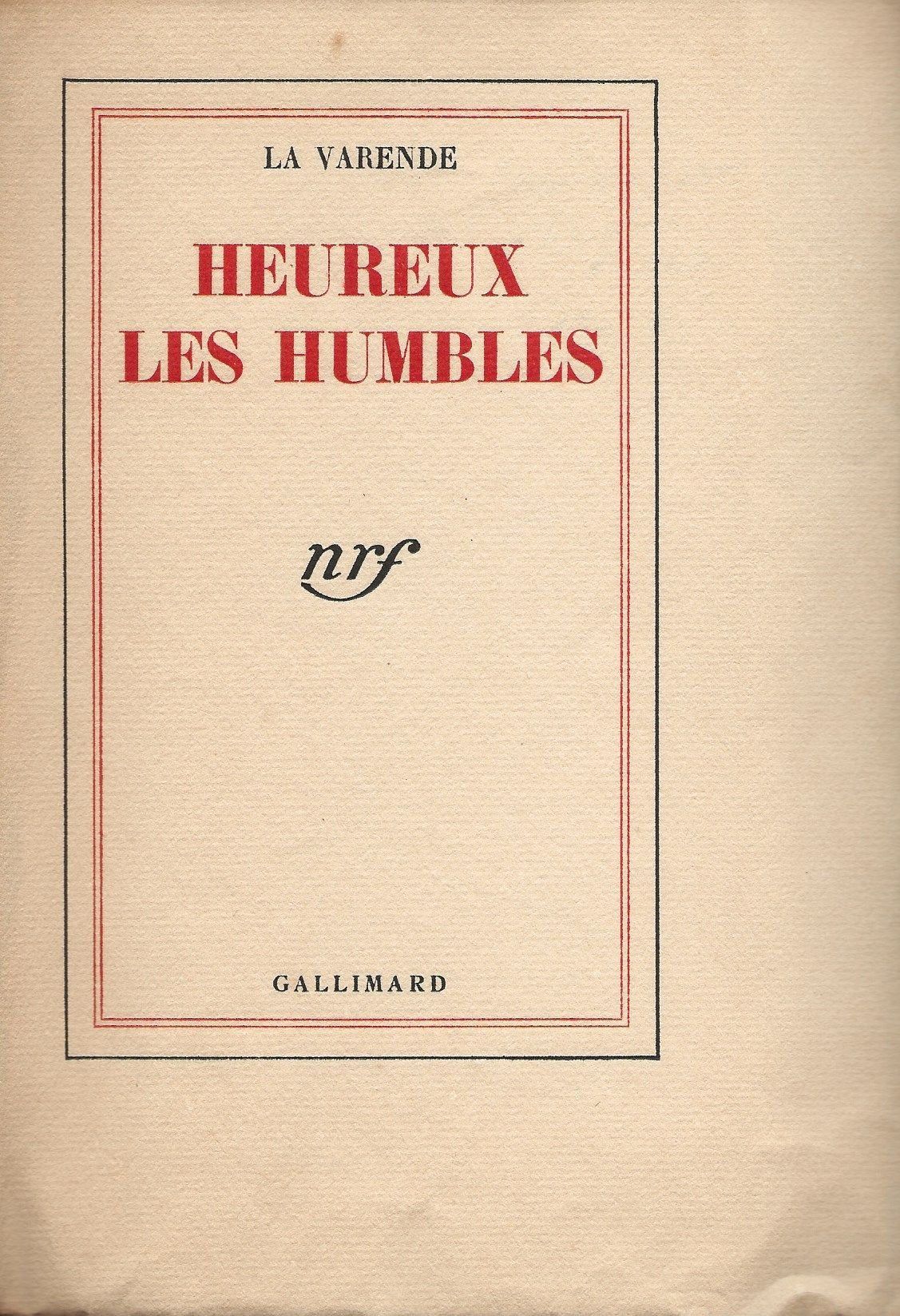 Heureux les humbles.