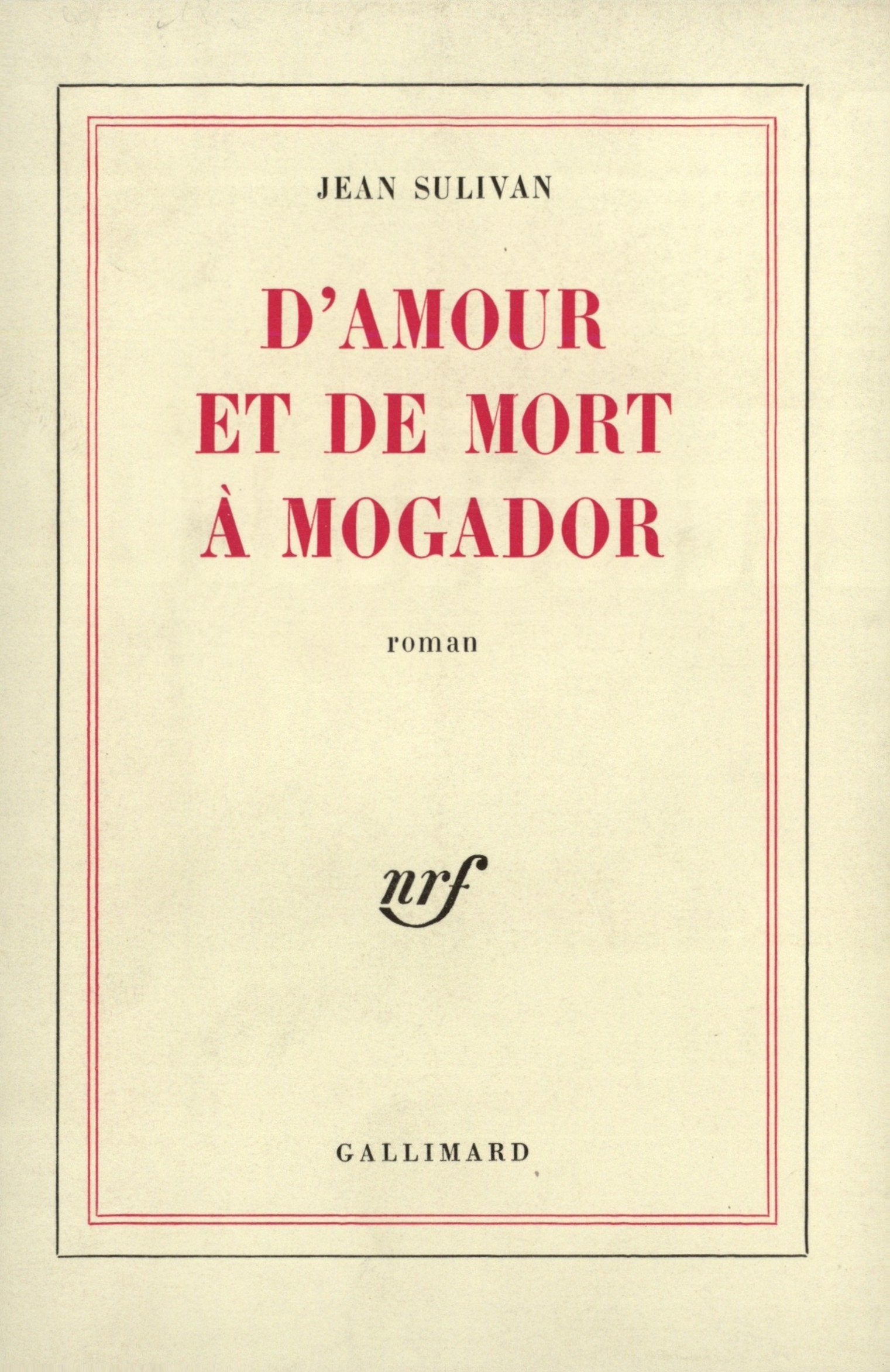 D'amour et de mort à Mogador 9782070273904