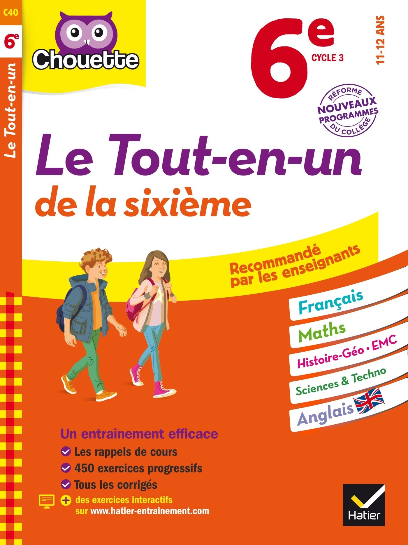 Chouette Le Tout en un 6e: cahier d'entraînement et de révision dans toutes les matières 9782218997747