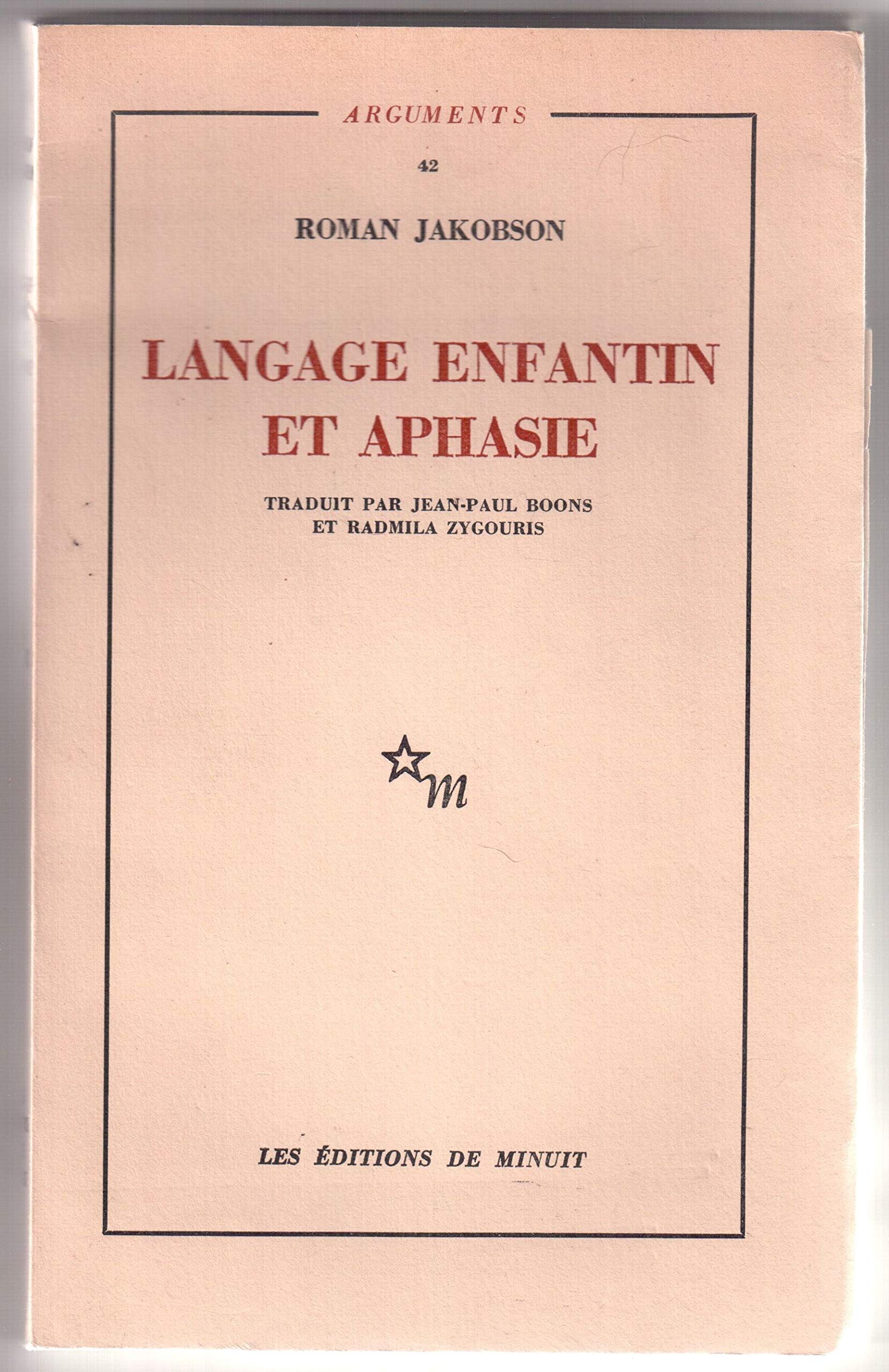 Langage enfantin et aphasie.