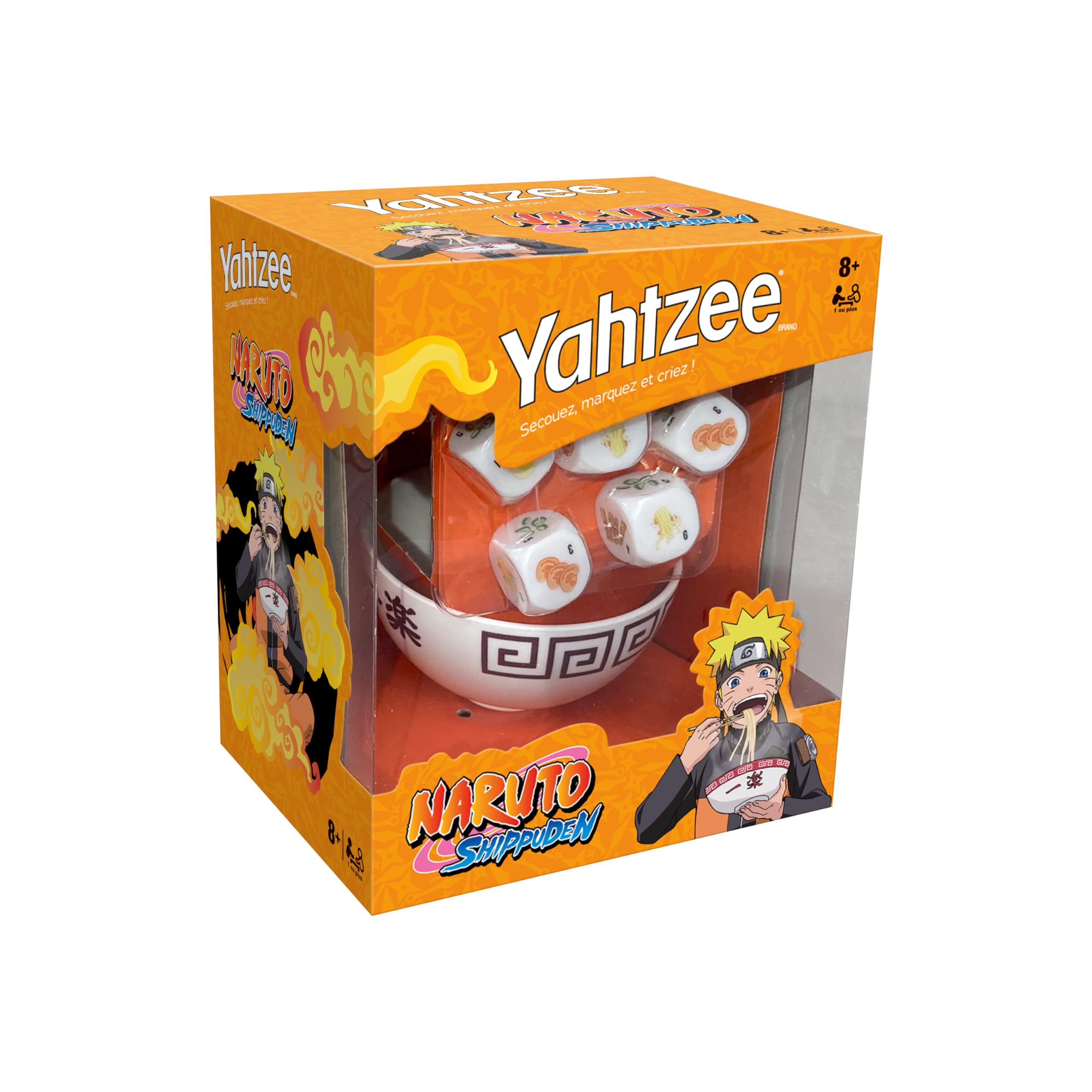 Winning Moves Yahtzee Naruto Shippuden 8 Ans Plus - Jeu de Voyage pour 1 Joueur et Plus - Jeu Naruto Shippuden pour Les Fans d'anime 5036905059763