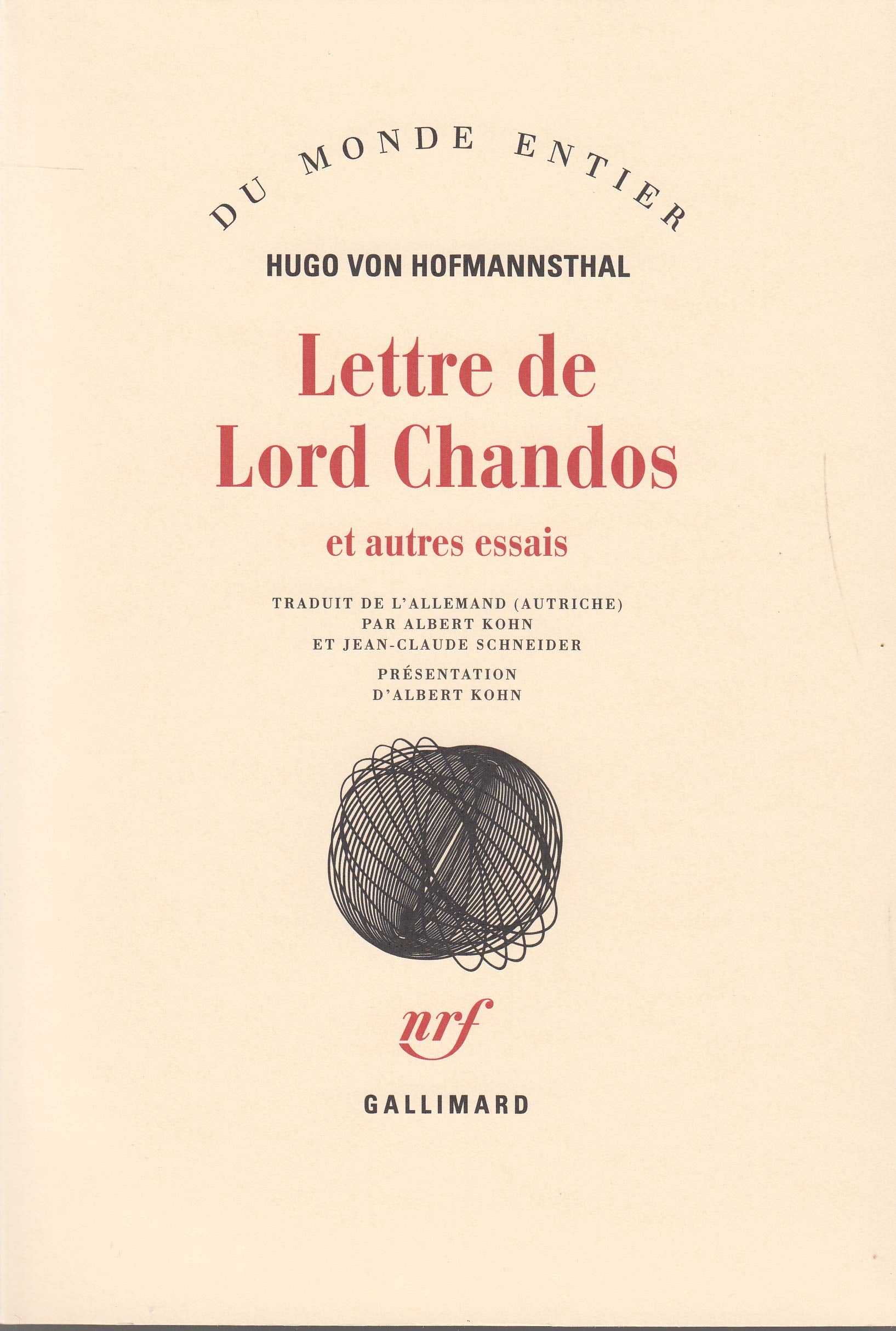Lettre de Lord Chandos et autres essais 9782070225248