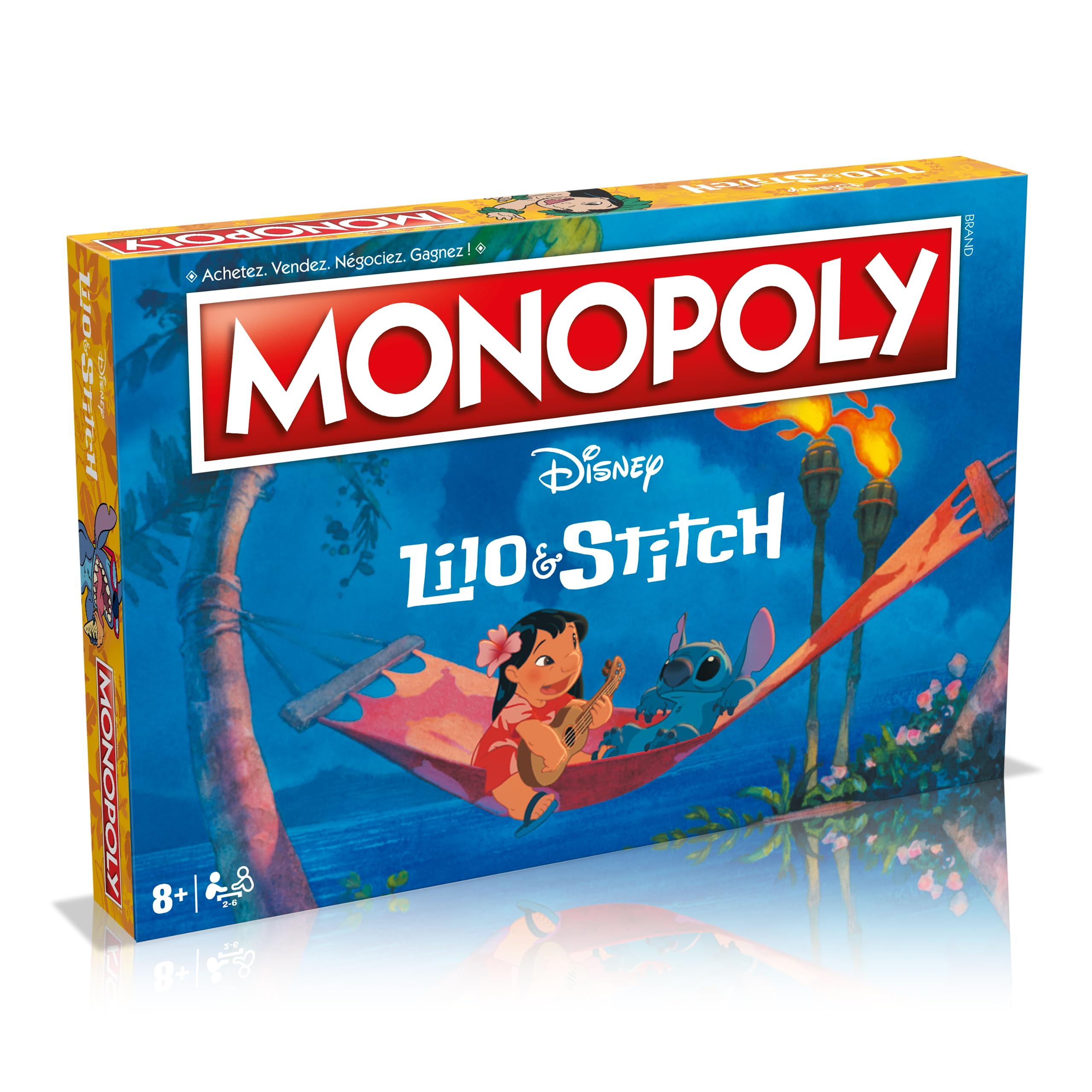 Monopoly Version Lilo & Stitch - Winning Moves - Version Française - Jeux de société pour Enfant - sous Licence Officielle Disney - De 2 à 6 Joueurs - Dès 8 Ans 5036905053266