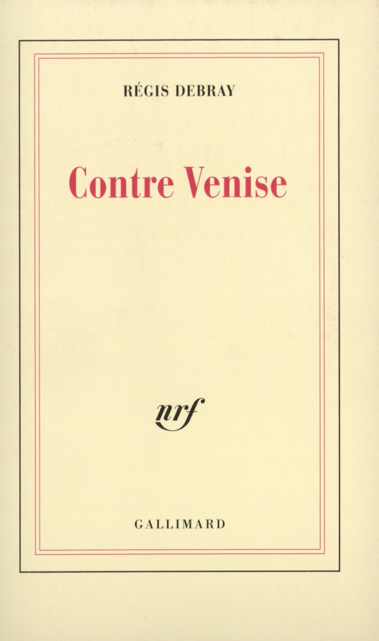 Contre Venise 9782070743650