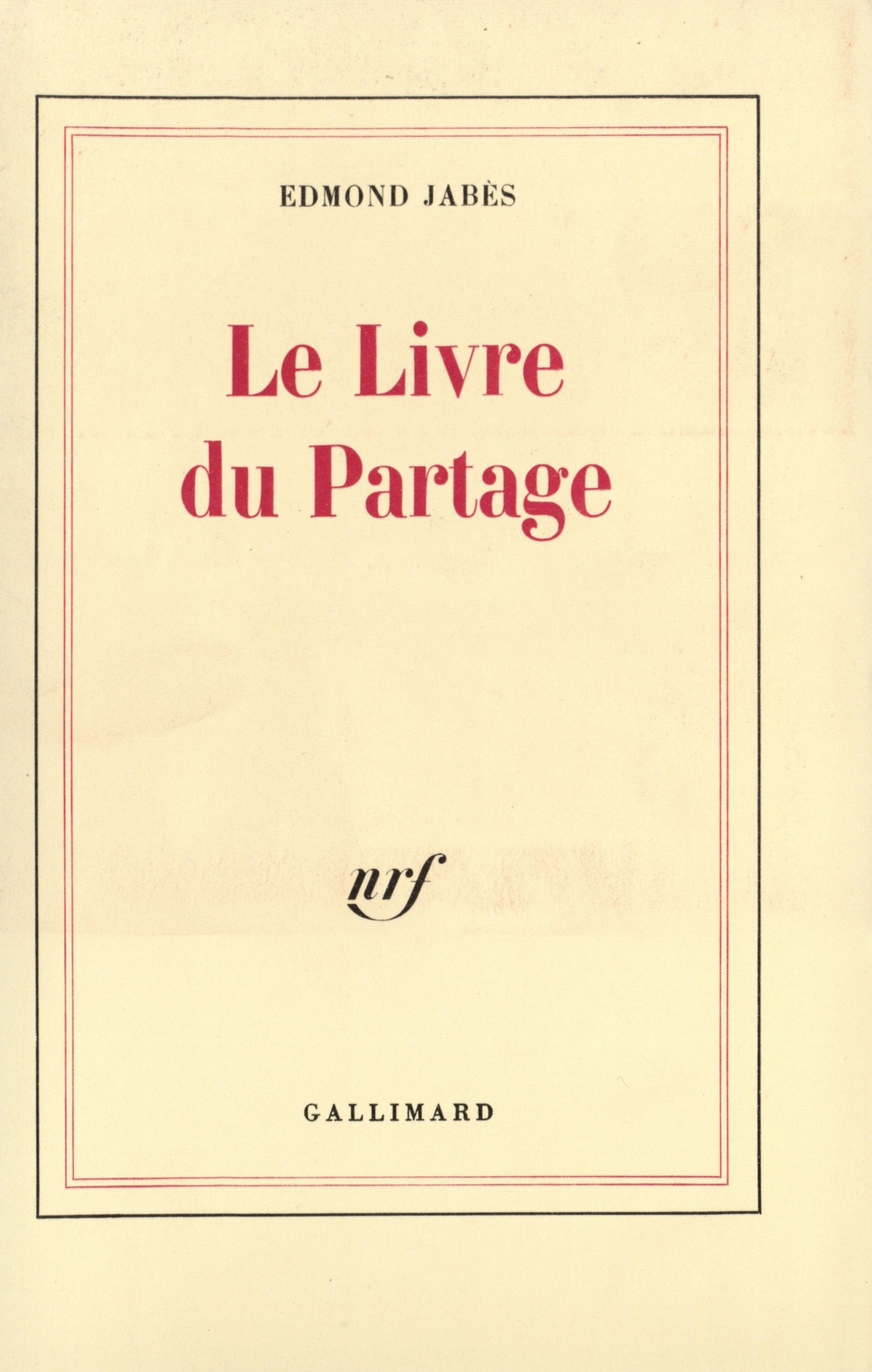 Le Livre du Partage 9782070708680
