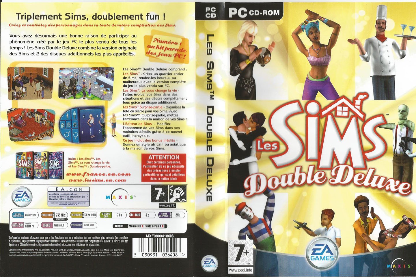 Les Sims : Double Deluxe (Sims + Ca vous change la vie + Surprise partie) 5030931036408