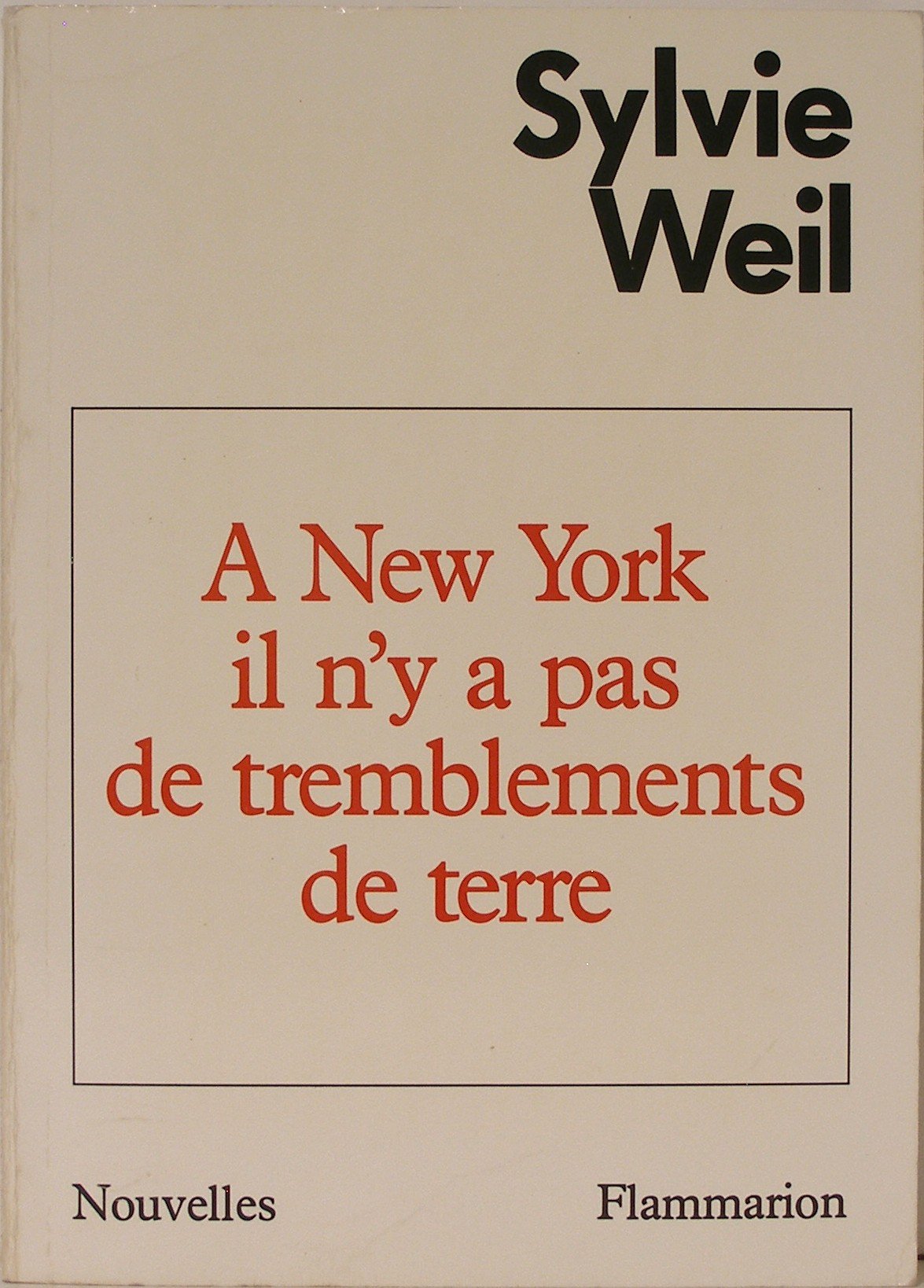 À New York, il n'y a pas de tremblements de terre 9782080646910