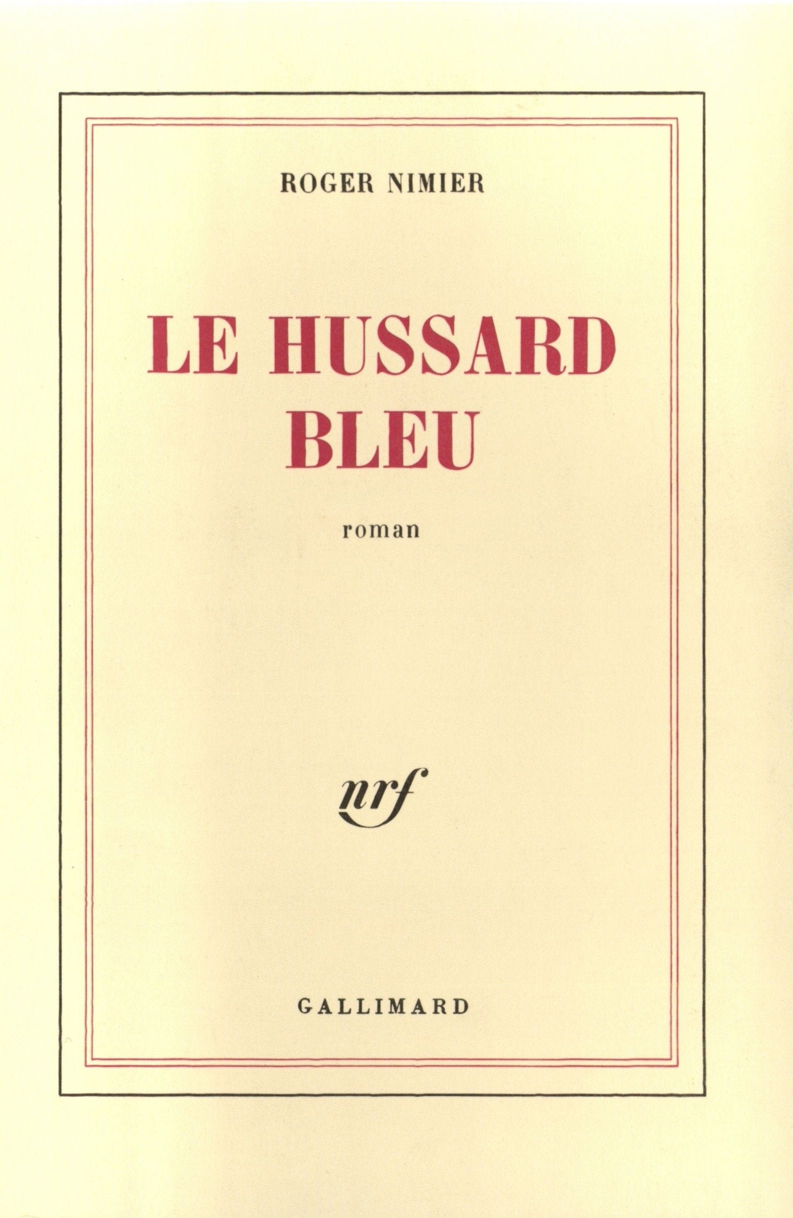 Le Hussard bleu 9782070247318