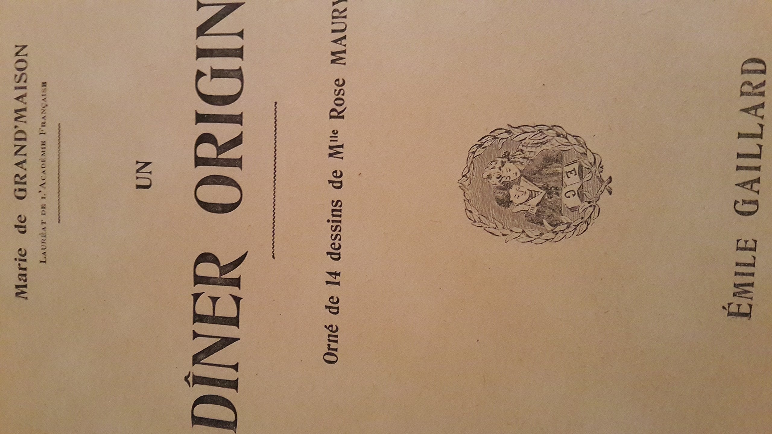 Marie de Grand'Maison. Un dîner original
