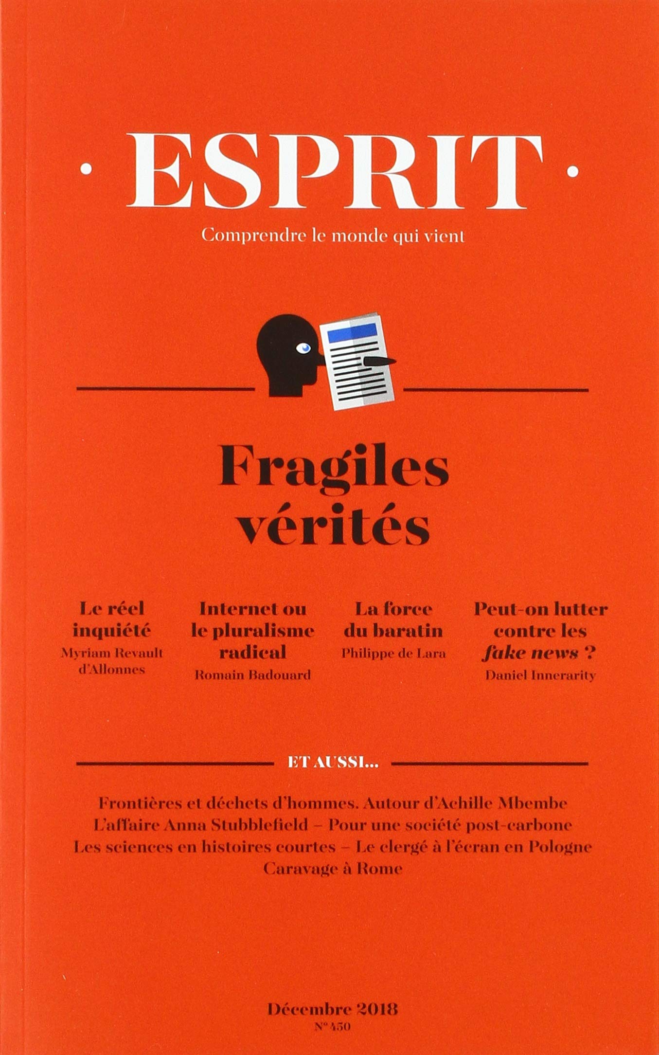Esprit - Fragiles vérités: Décembre 2018 9782372340748