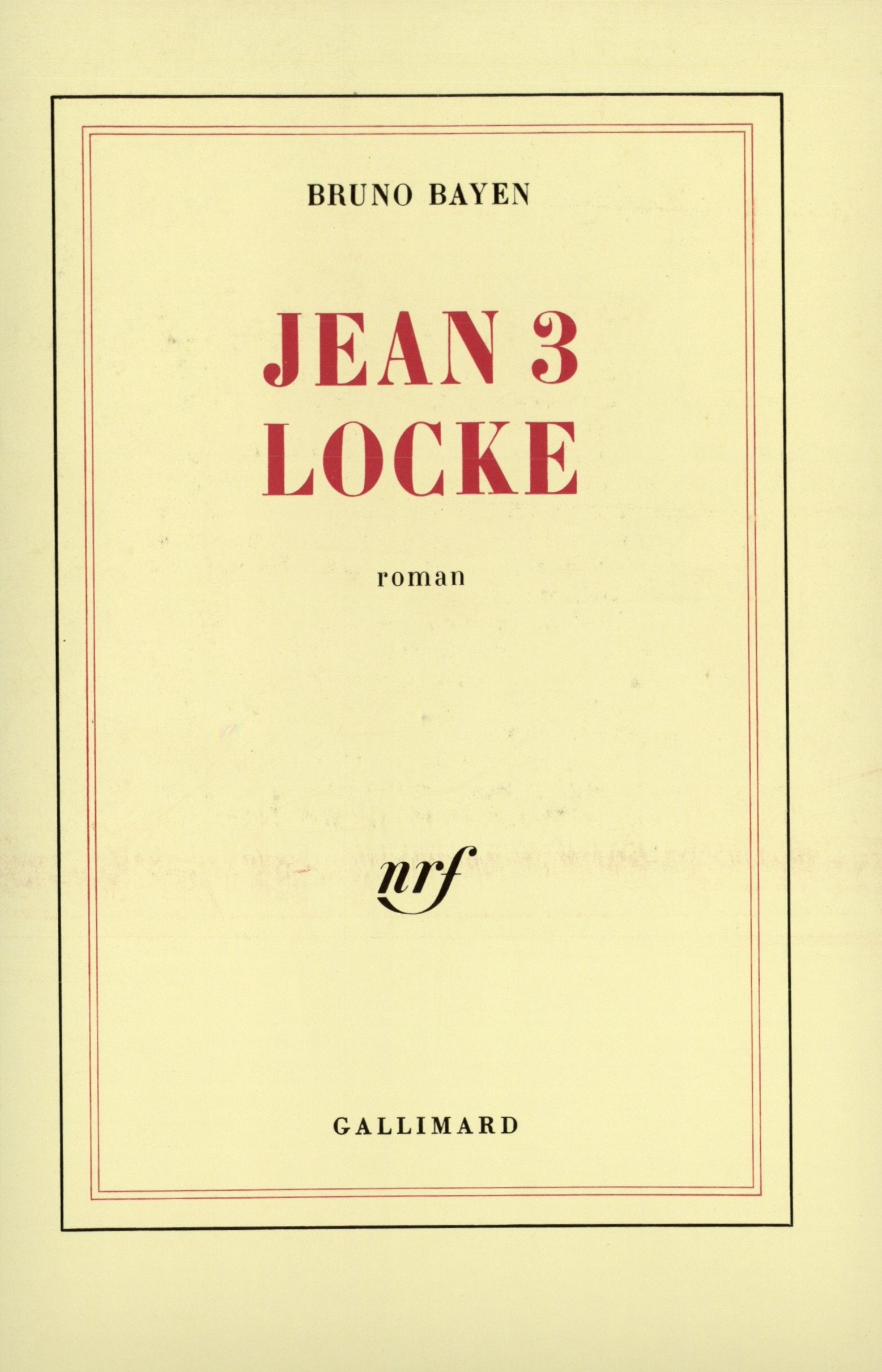 Jean 3 Locke 9782070708635