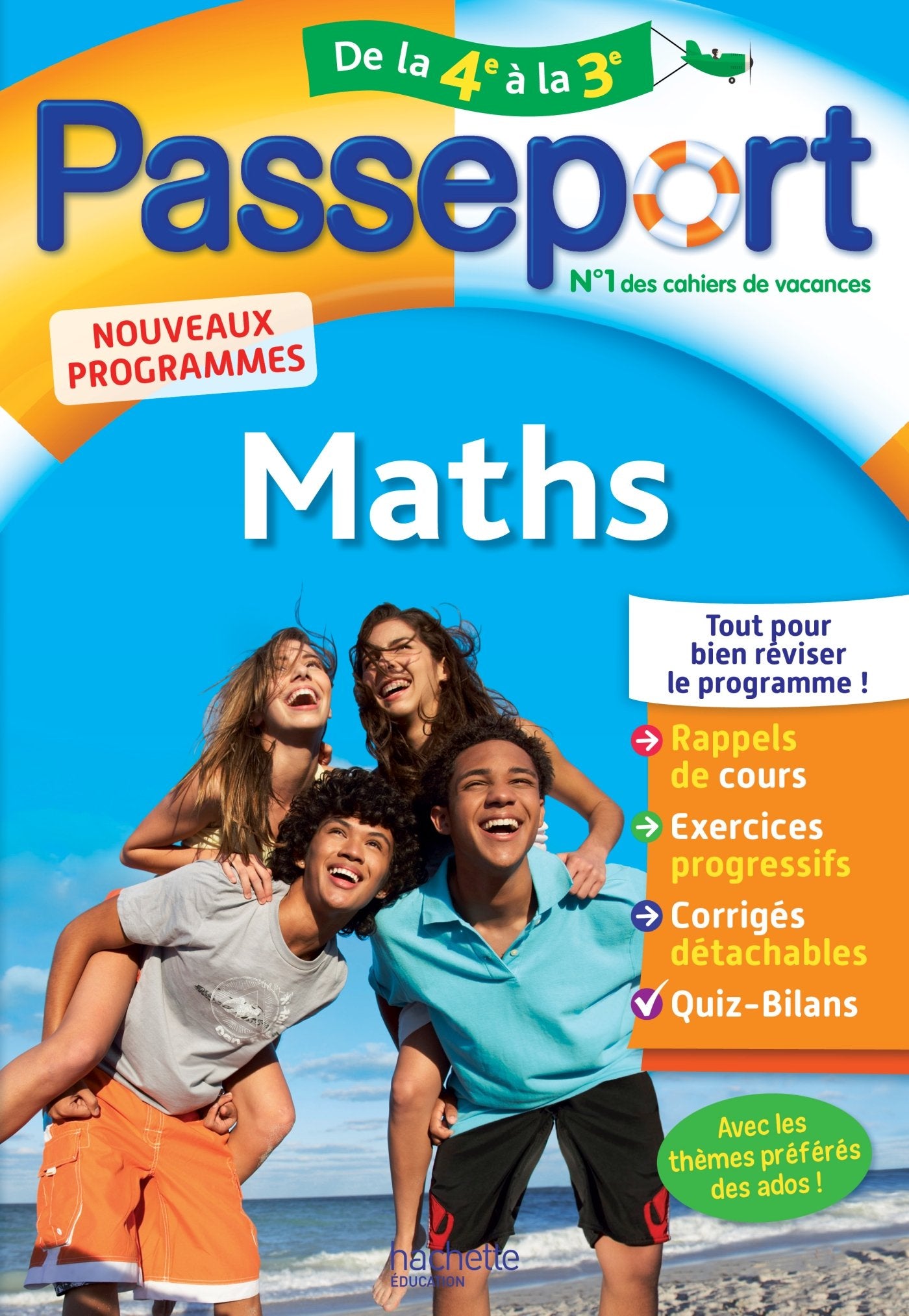 Passeport - Maths de la 4e à la 3e - Cahier de vacances 9782017016526