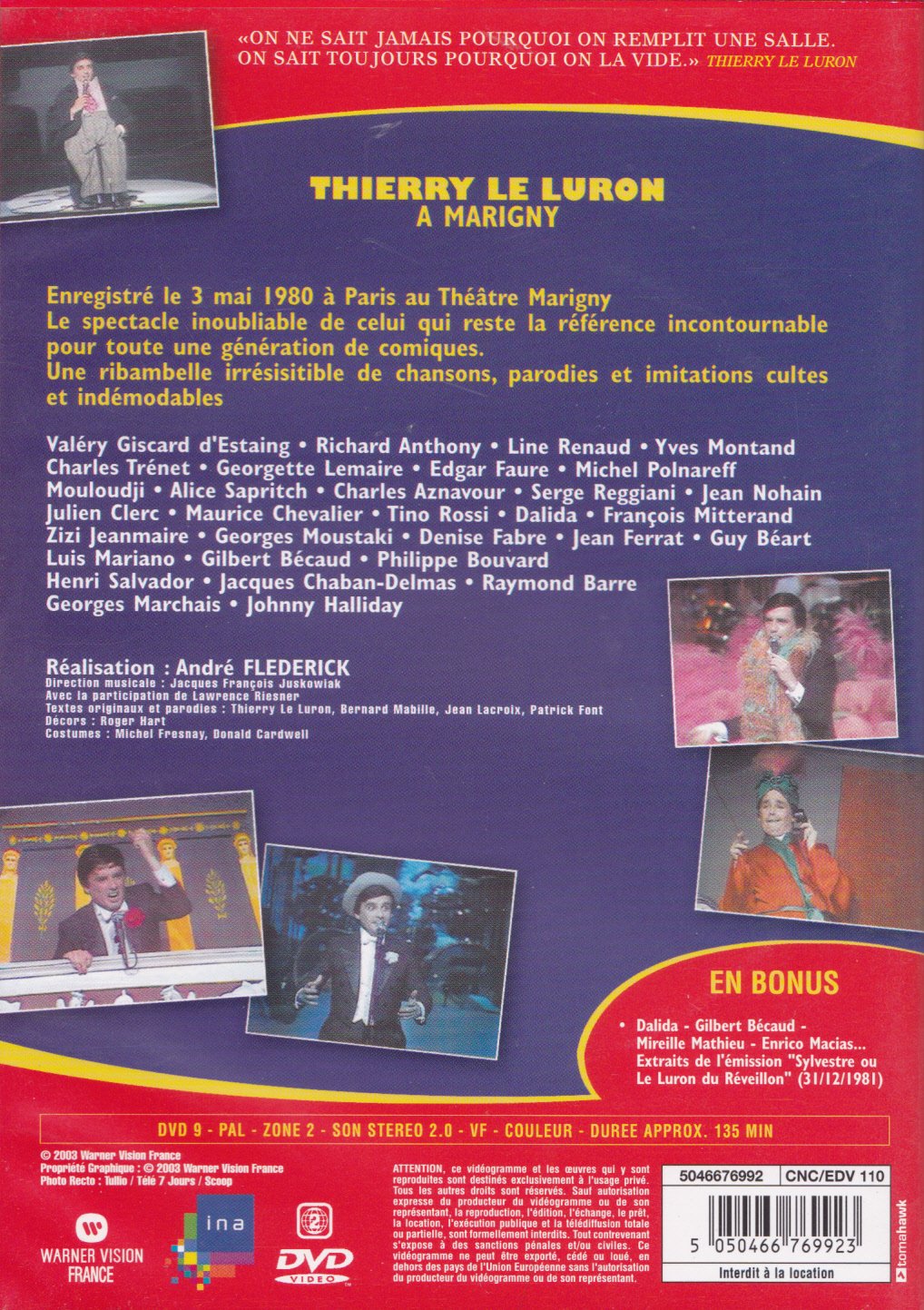 Thierry Le Luron : Au Théâtre Marigny (1980) 5050466769923