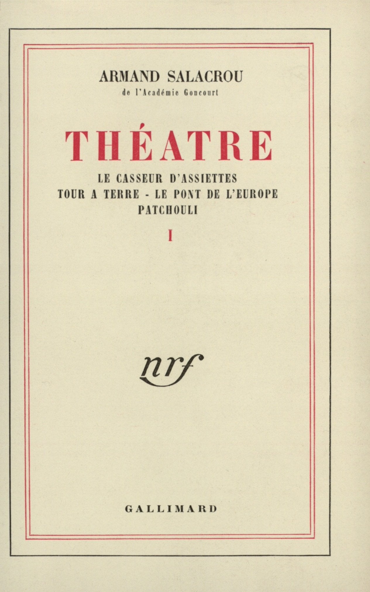 Théâtre (Tome 1) 9782070297474