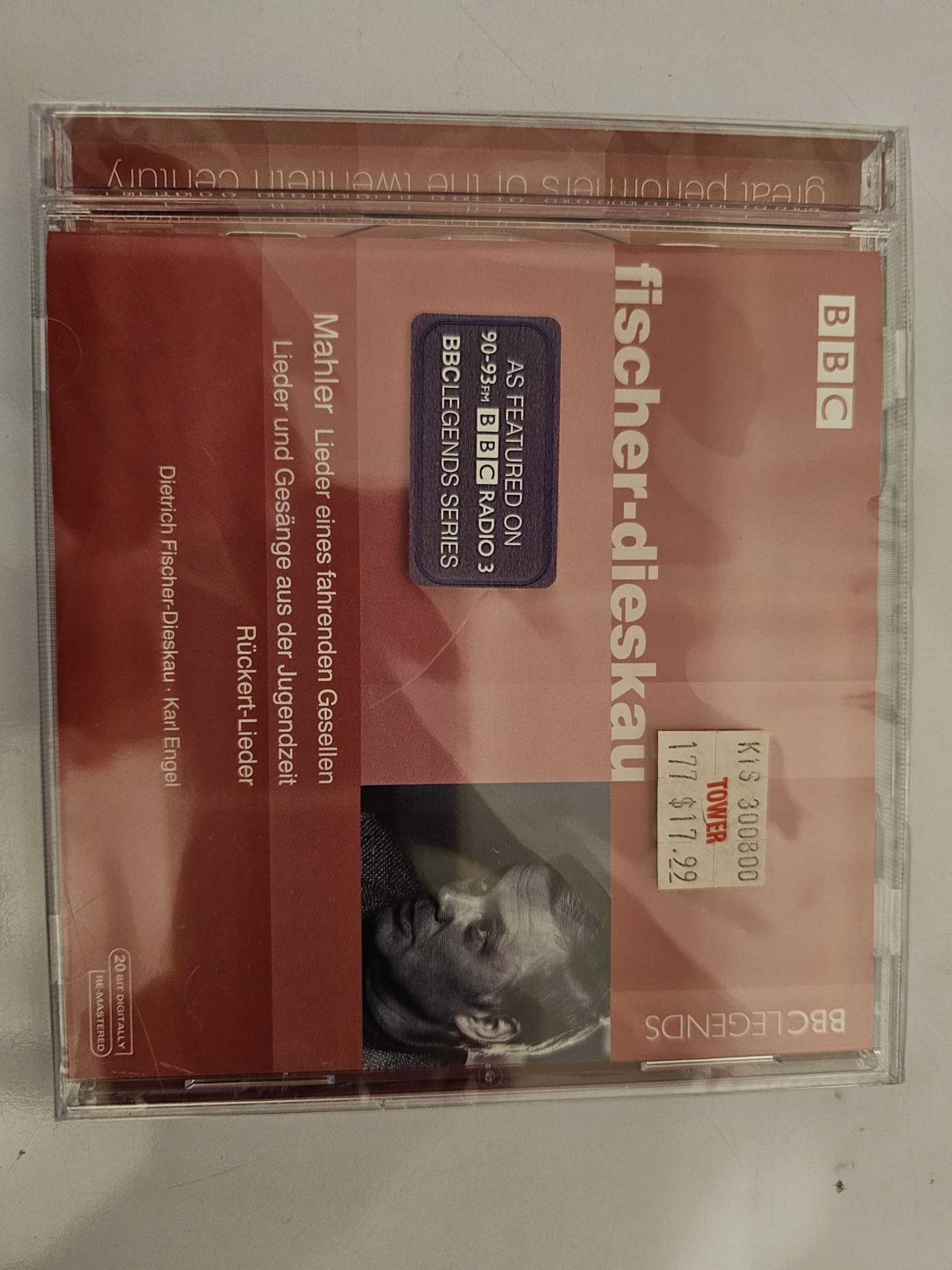 Dietrich Fischer Dieskau, baryton - Chants d'un compagnon errant / Lieder de jeunesse / 4 Rückert Lieder 0684911403527