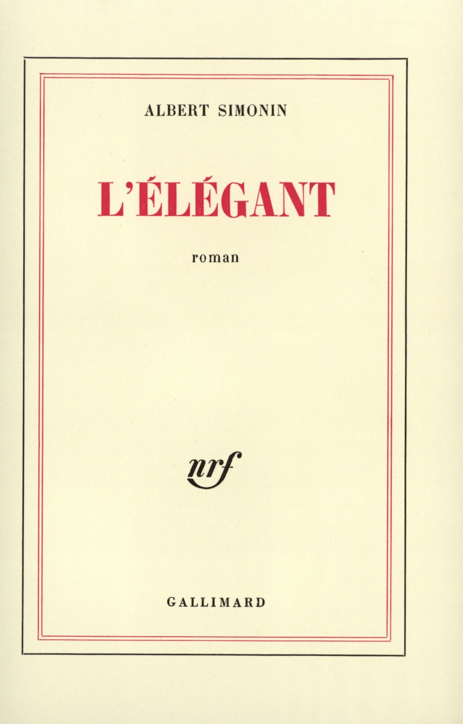 L'Élégant 9782070287857