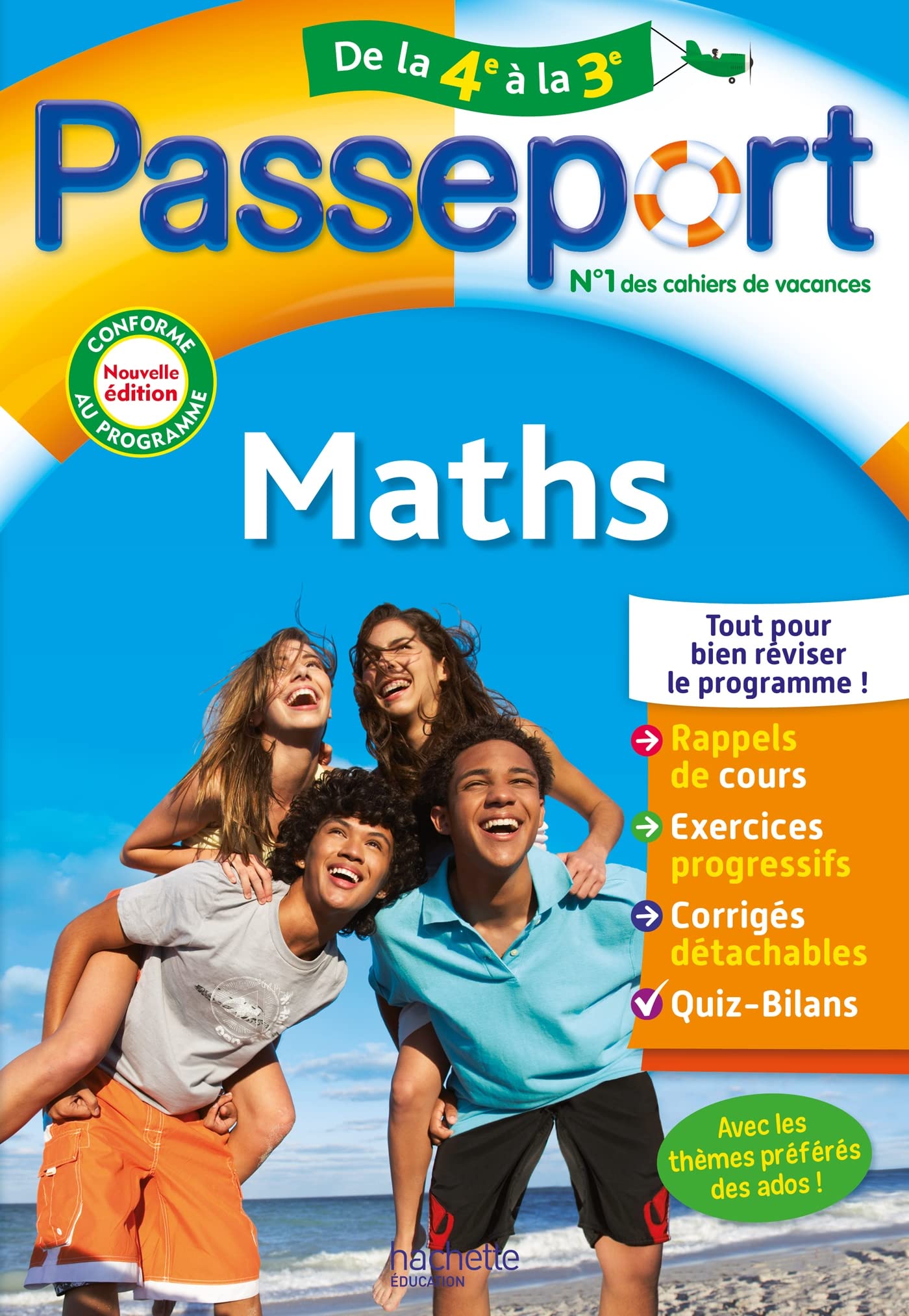 Passeport - Maths - De la 4e à la 3e - Cahier de vacances 2024 9782017148357