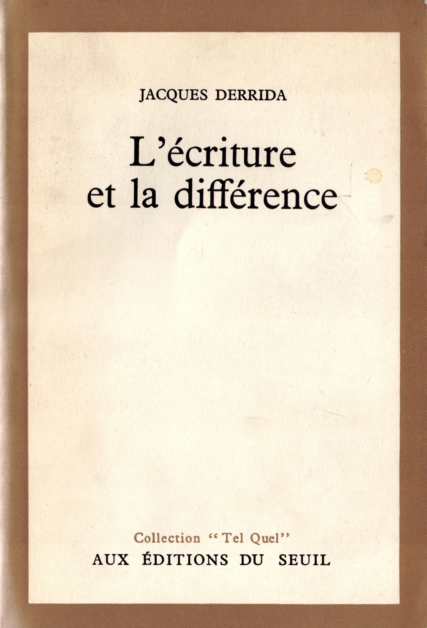 L'Ecriture et la Différence 9782020019378