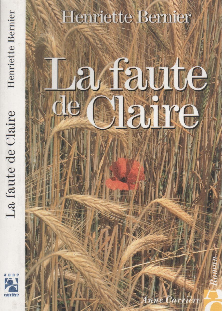 La faute de Claire 9782843370724