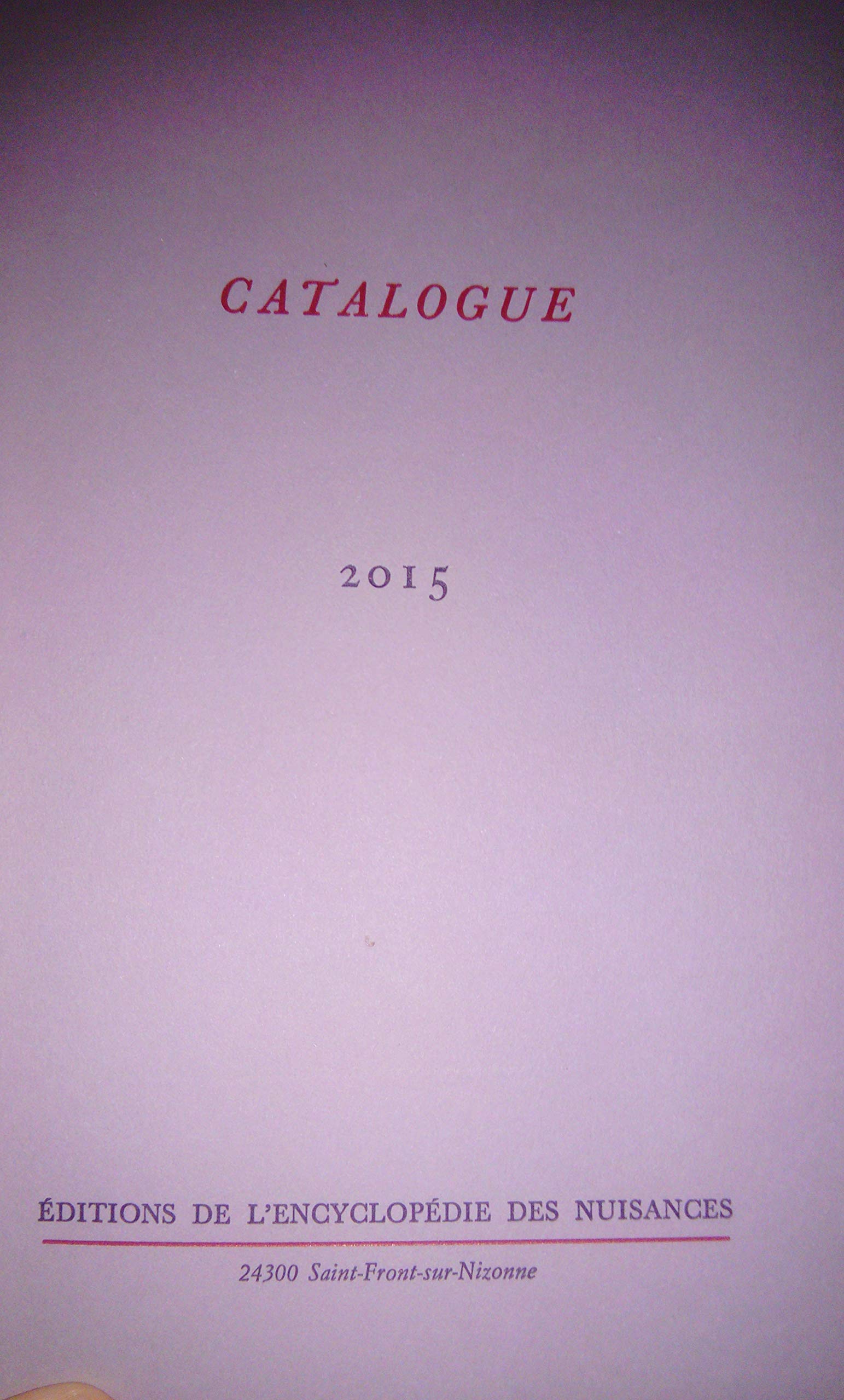 CATALOGUE 2015 9782910386467