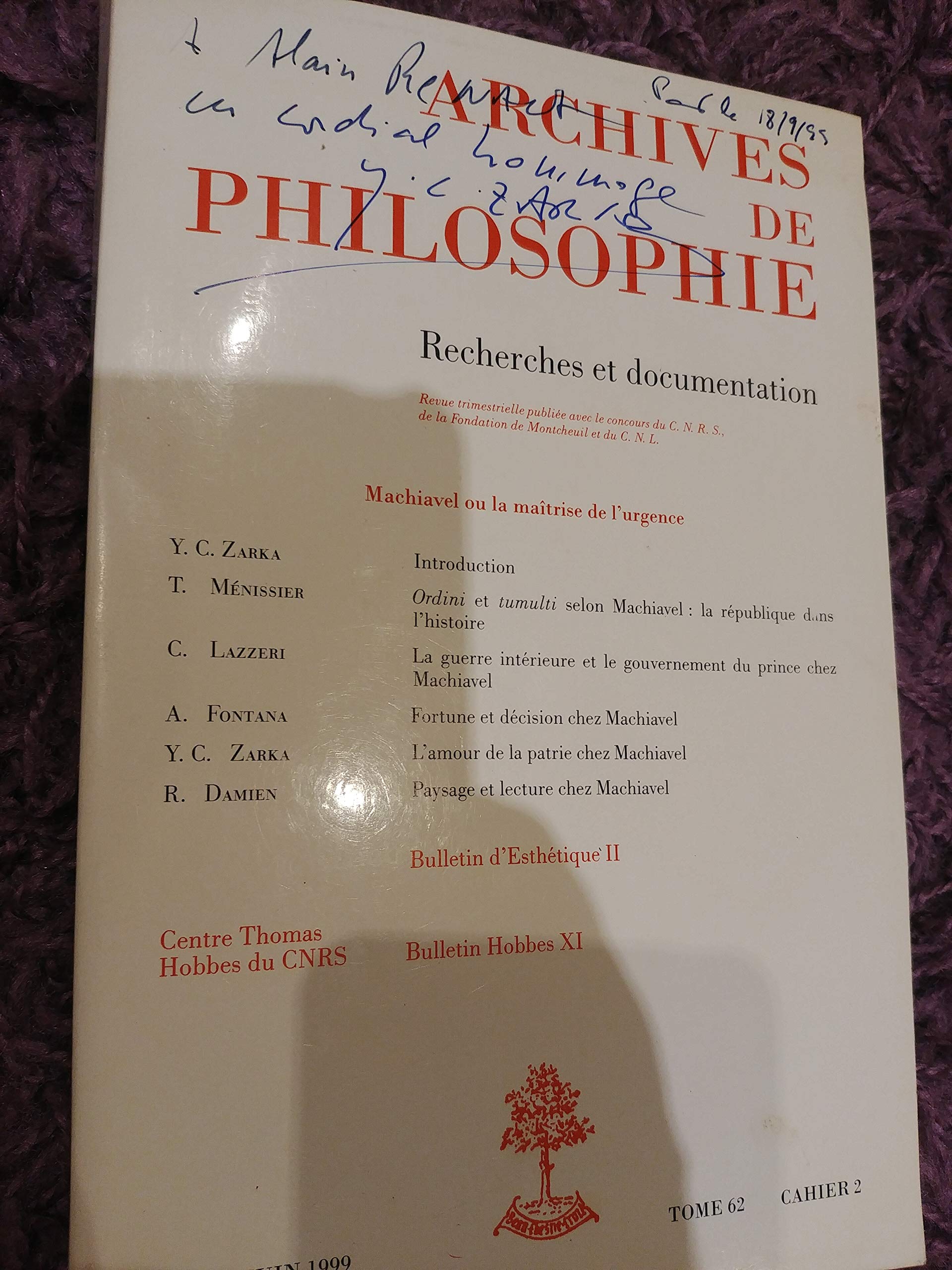 Archives de philosophie - tome 73 - cahier 2 avril-juin 2010- Relecturesde l'Idéalisme allemand 9770003963008