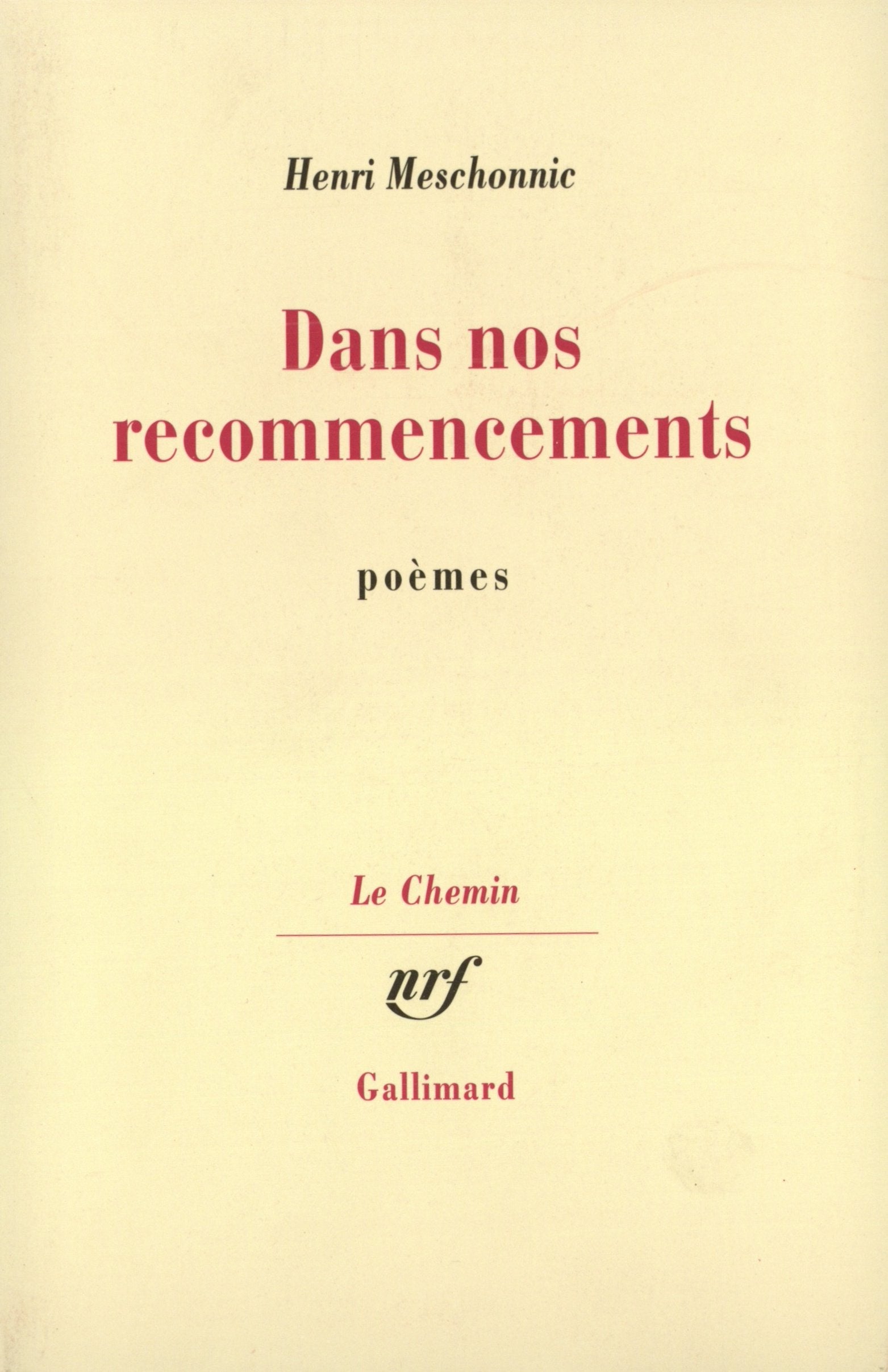 Dans nos recommencements 9782070293070