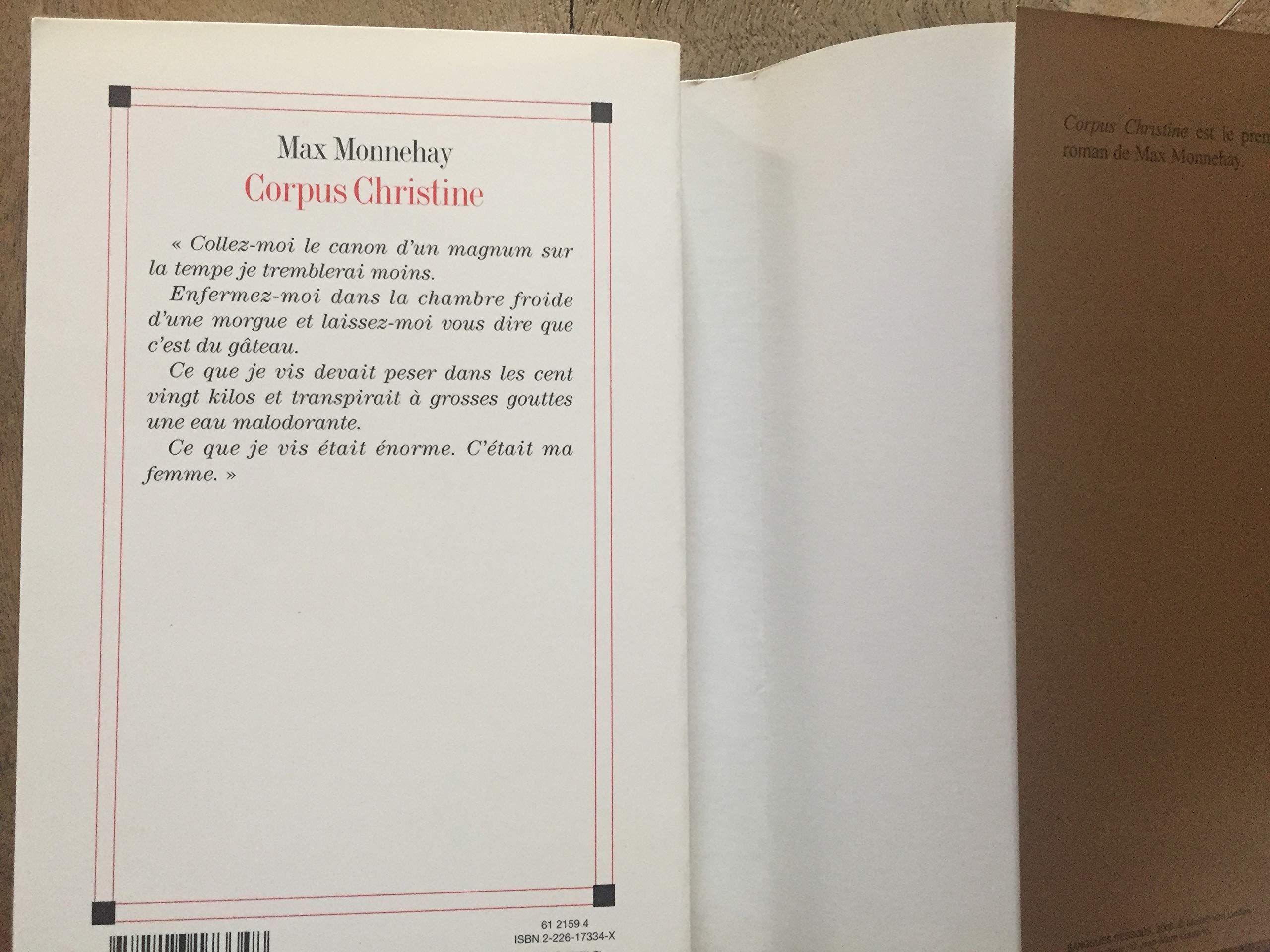 Corpus Christine - Prix du Premier Roman 2006 9782226173348