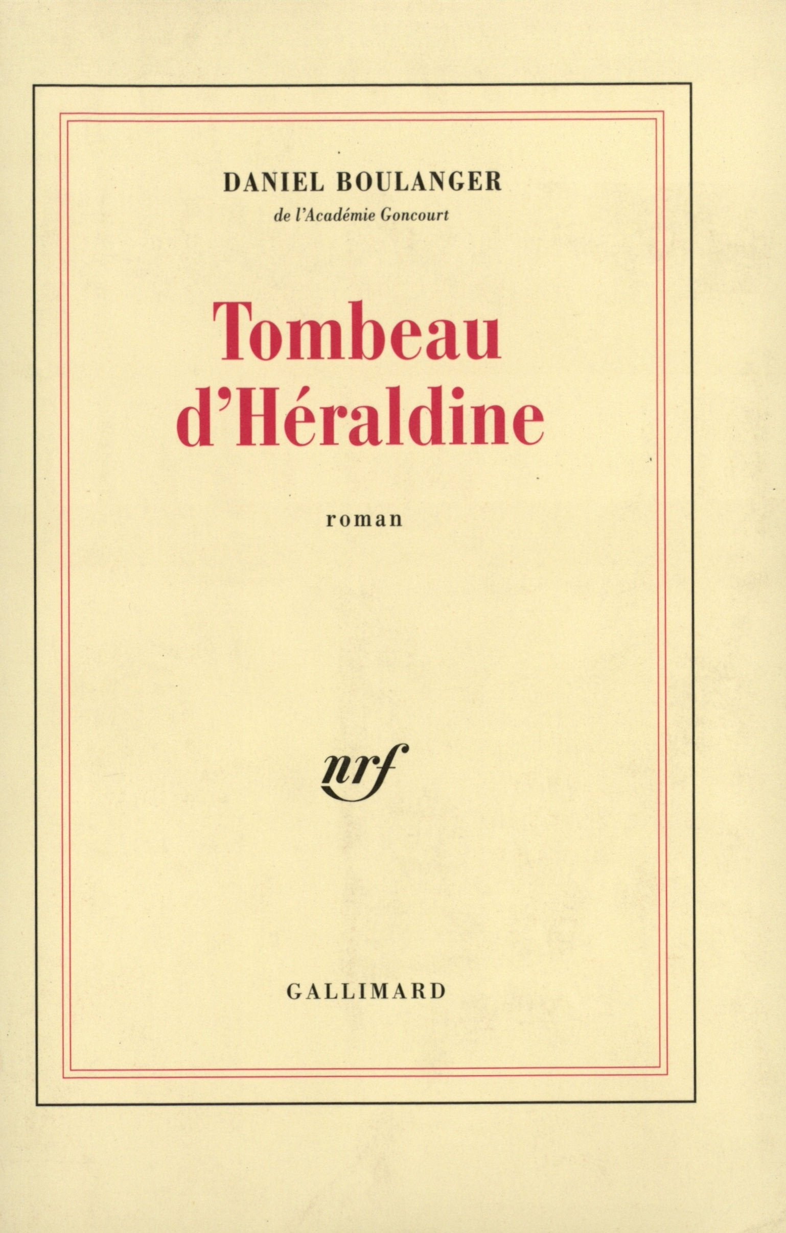 Tombeau d'Héraldine 9782070745463