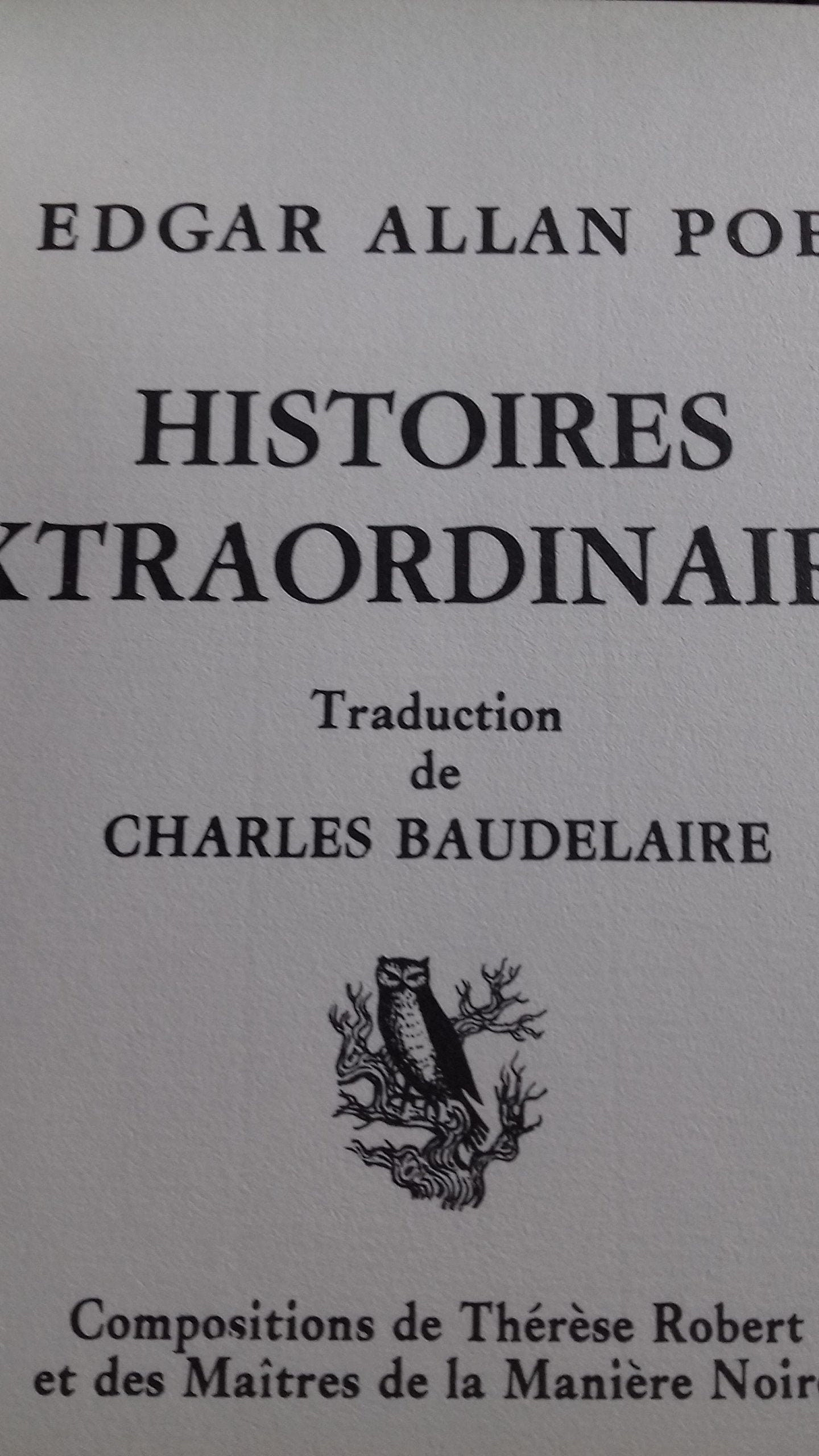 histoires extraordinaires et nouvelles histoires extraordinaires
