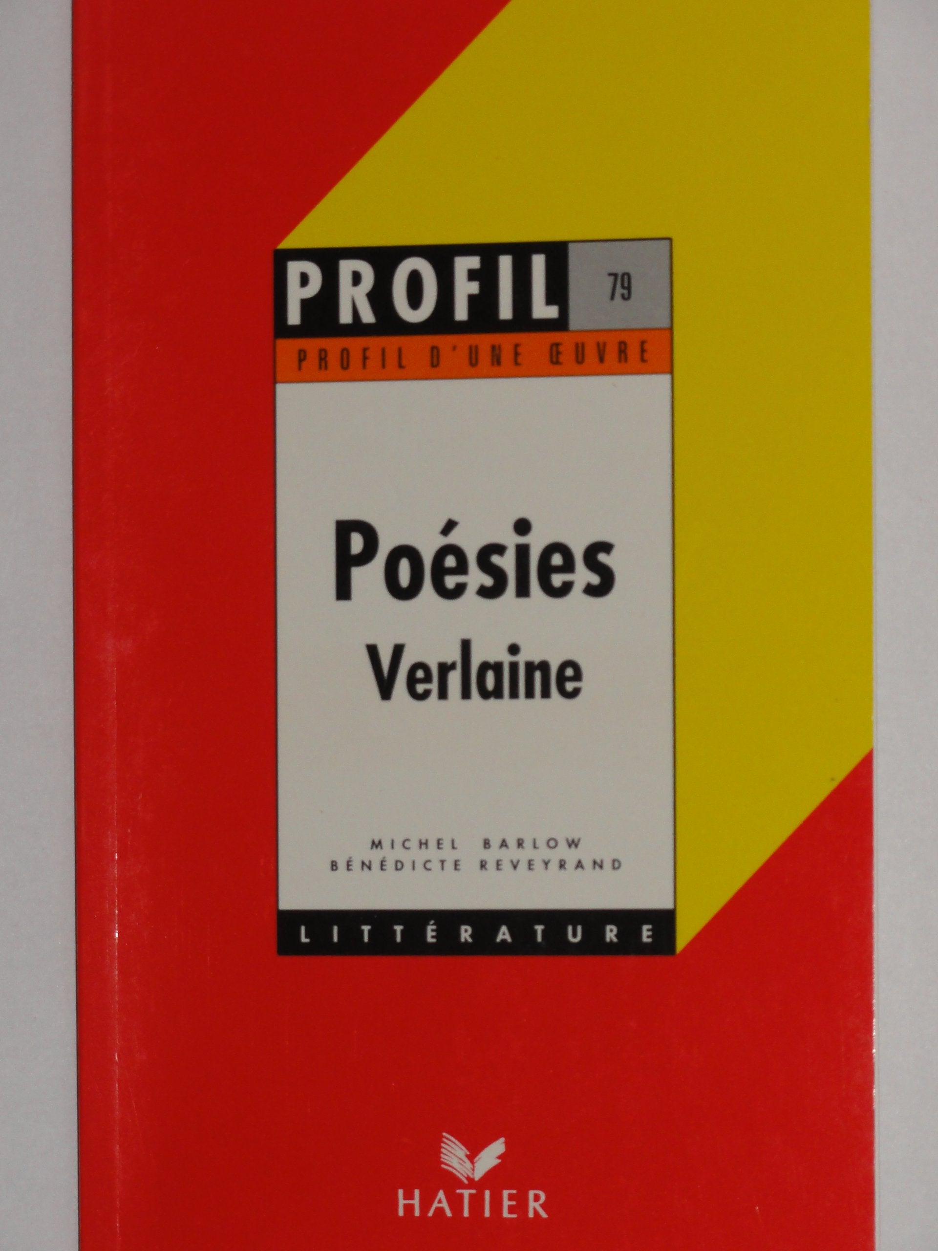 Profil d'une oeuvre : Poésies, Verlaine 9782218036675