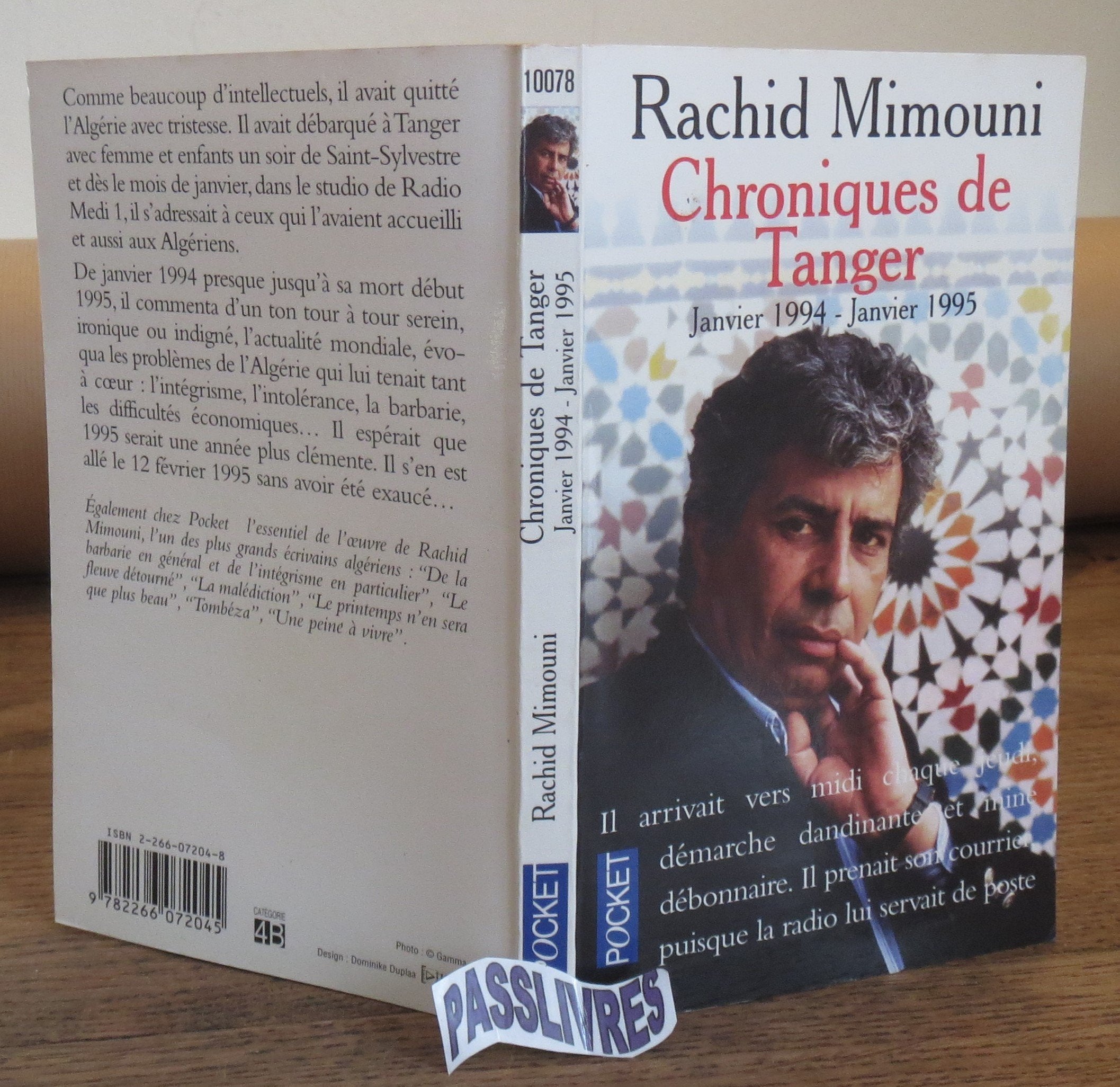 Chroniques De Tanger. Janvier 1994-Janvier 1995 9782266072045