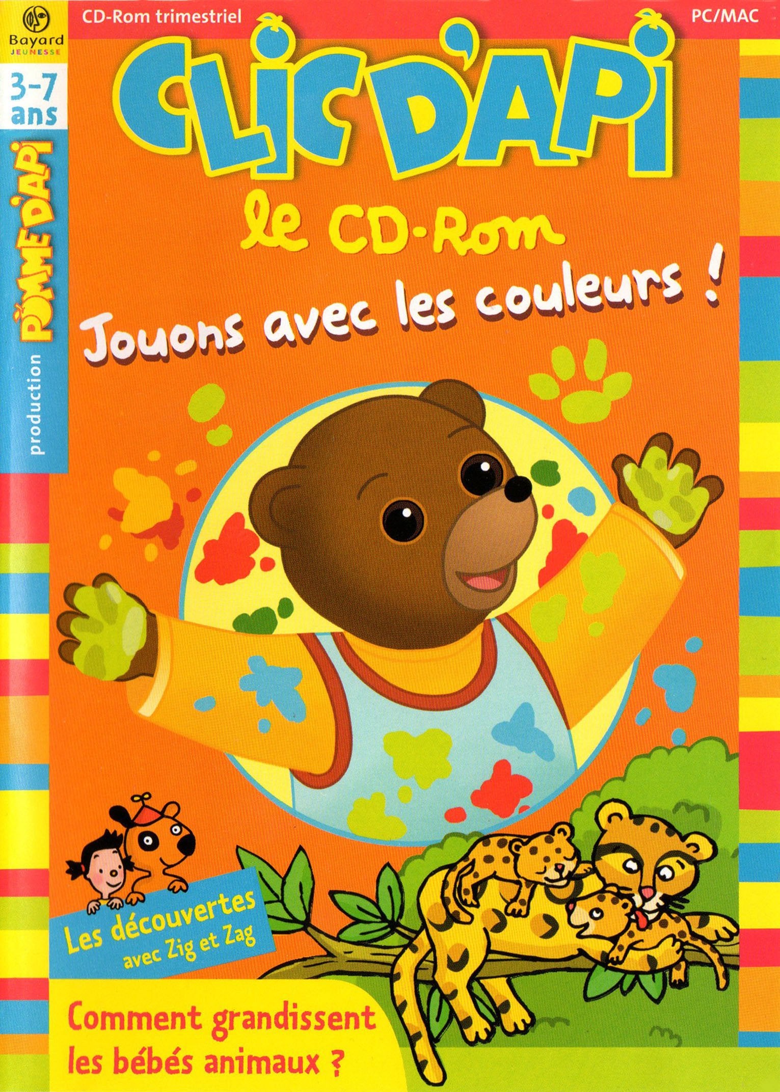 CLIC D'API le CD-ROM jouons avec les couleurs ! - Comment grandissent les bébés animaux ?- 9782915480085