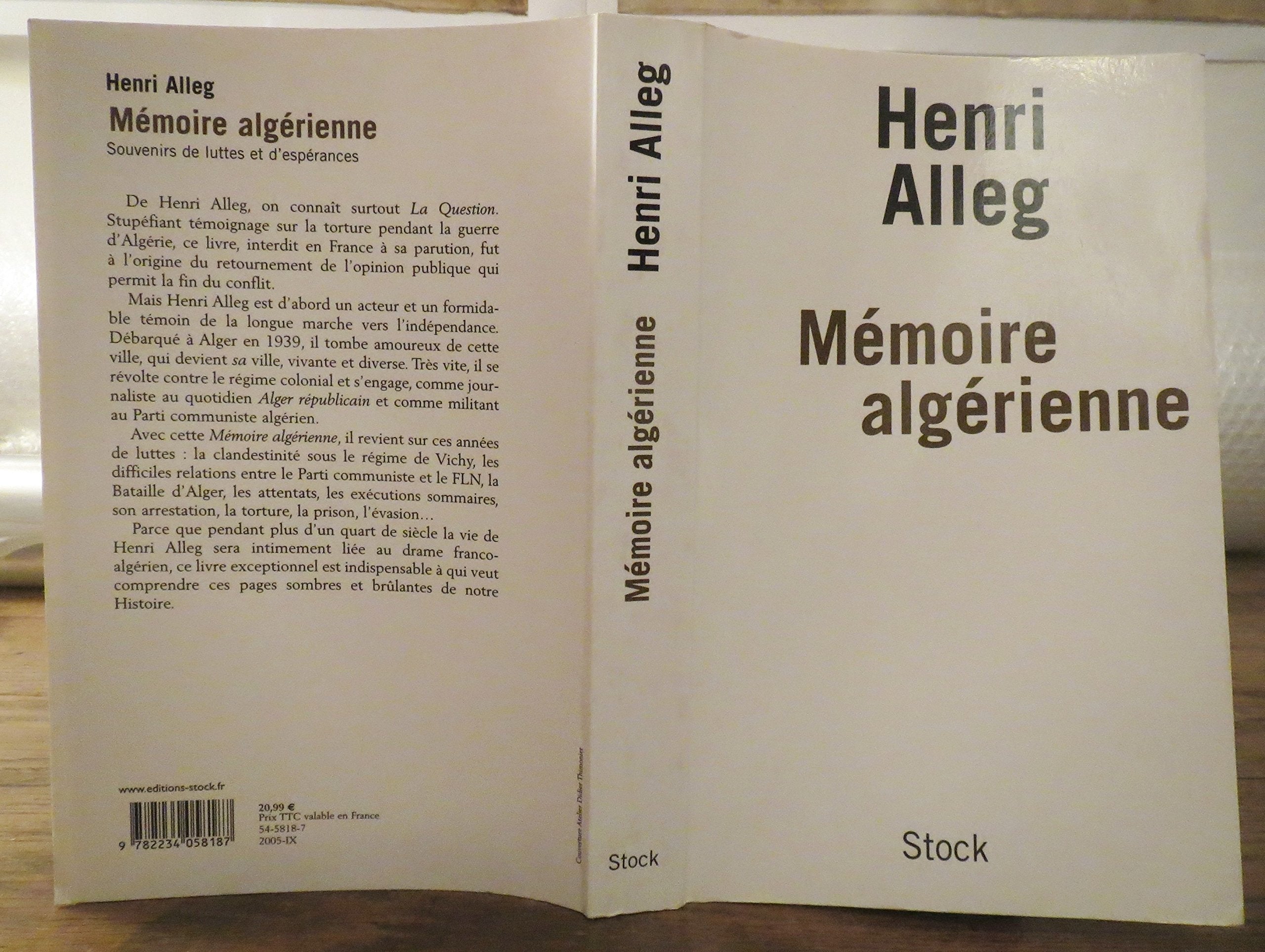 MEMOIRE ALGERIENNE 9782234058187