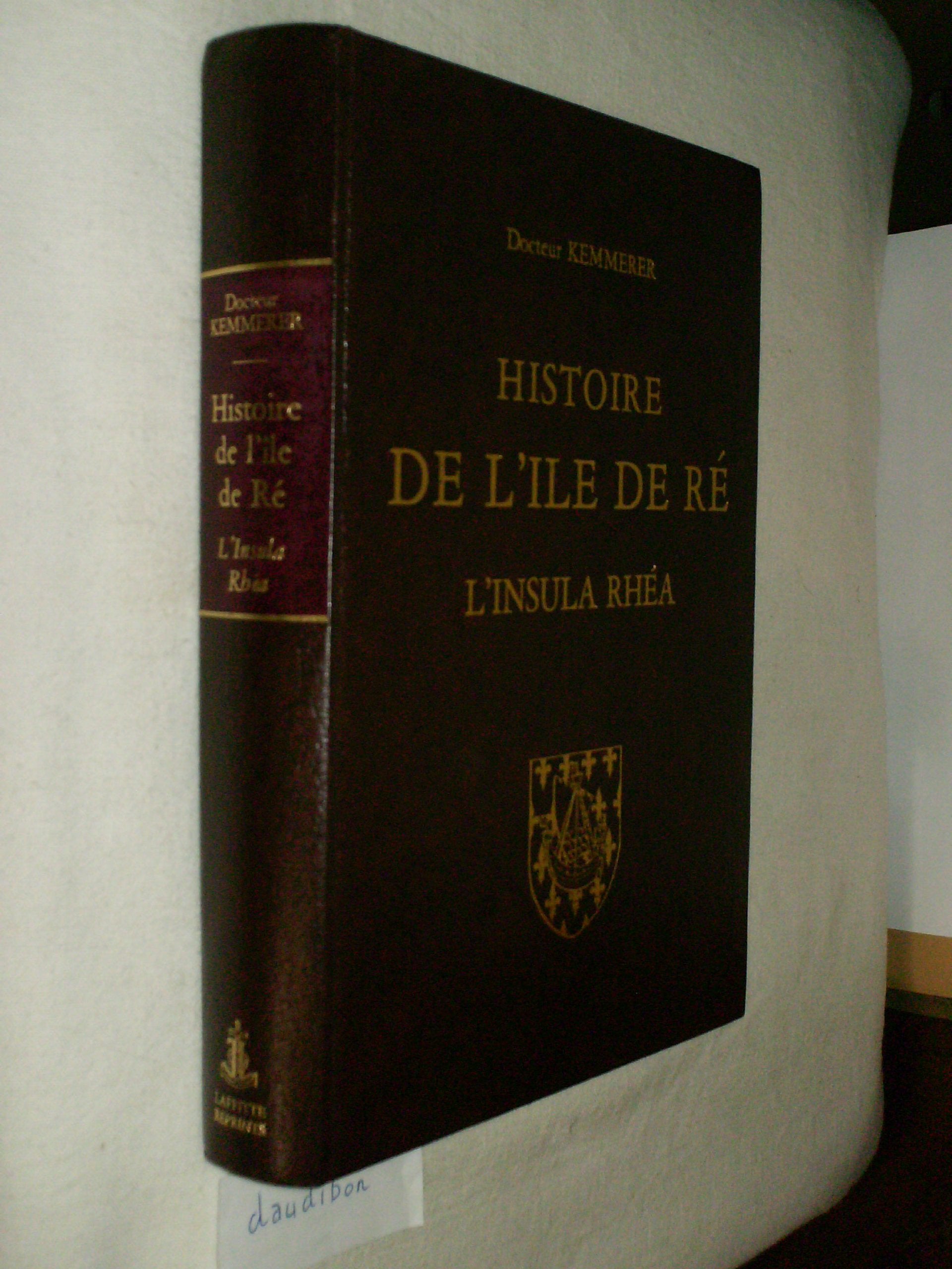 Histoire de l'île de Ré : L'insula Rhéa 9782734801139