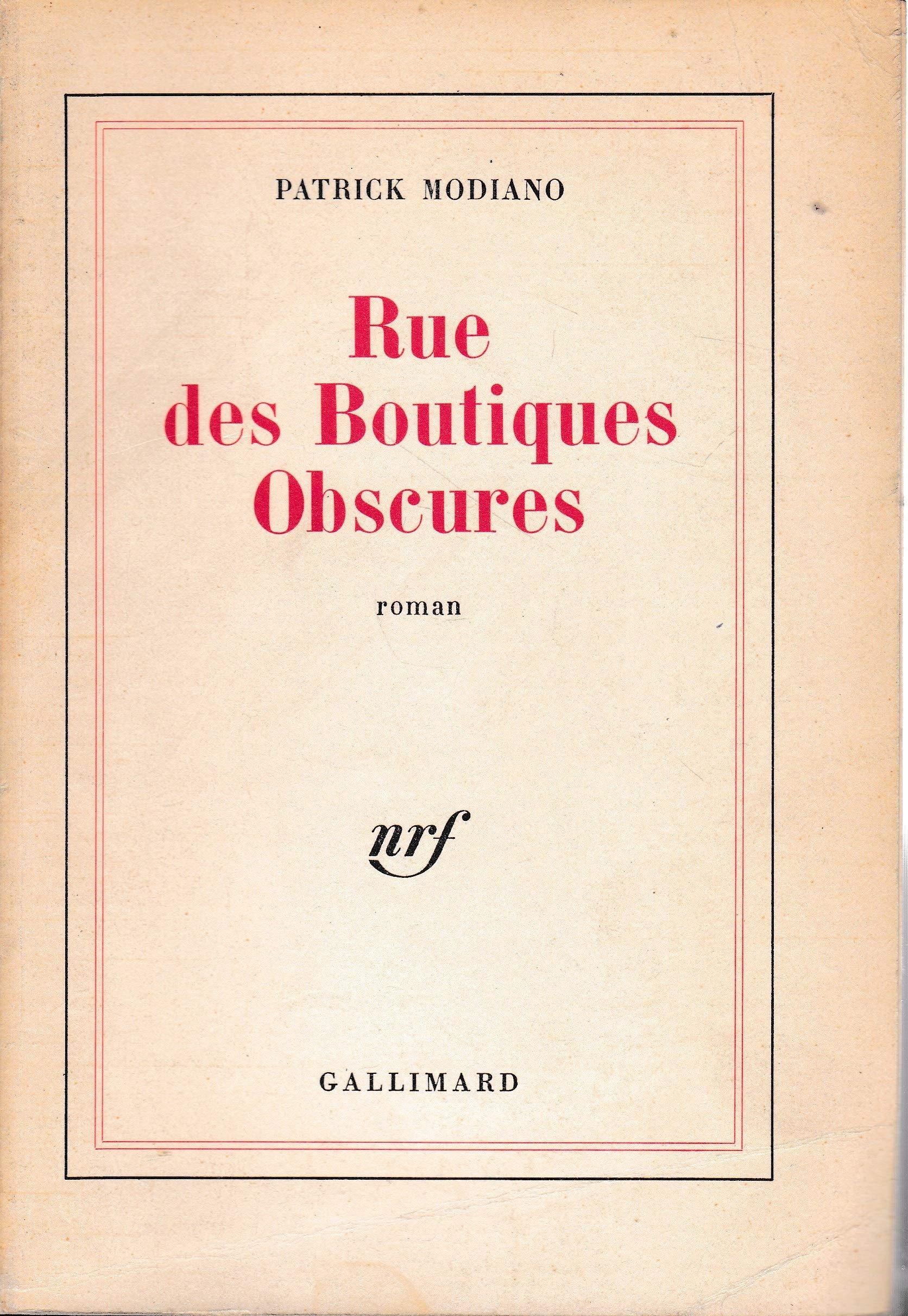 Rue des boutiques obscures 9782070184590