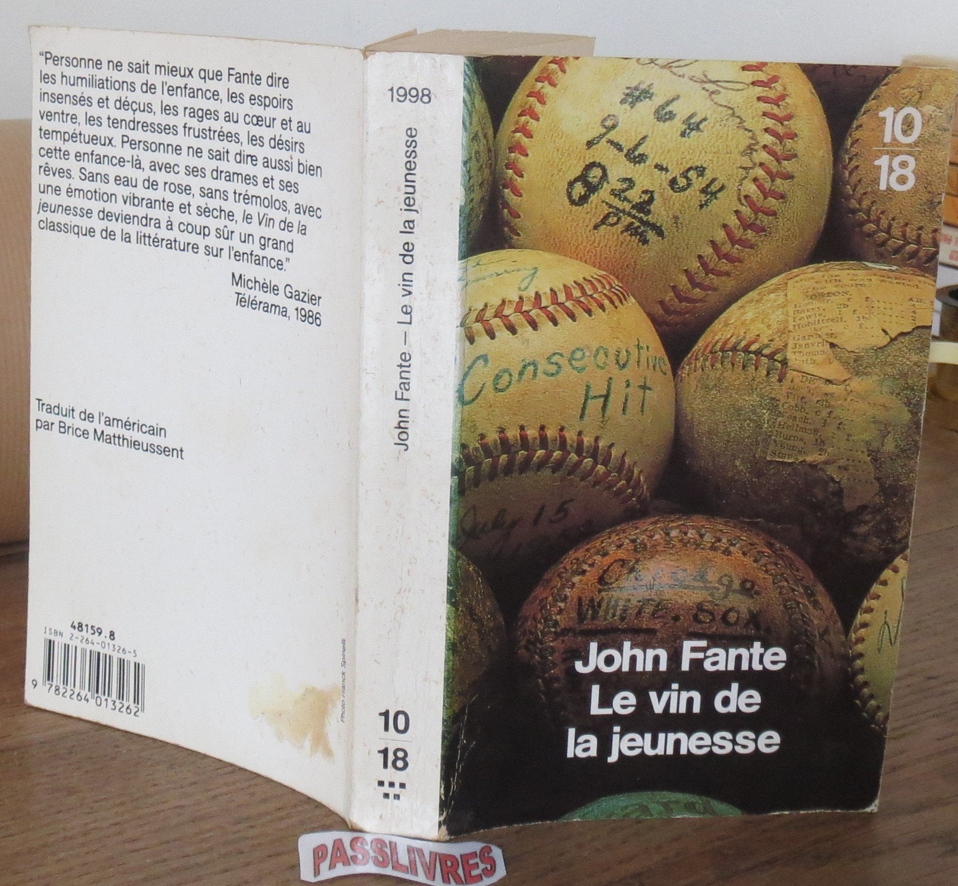 Le vin de la jeunesse 9782264013262