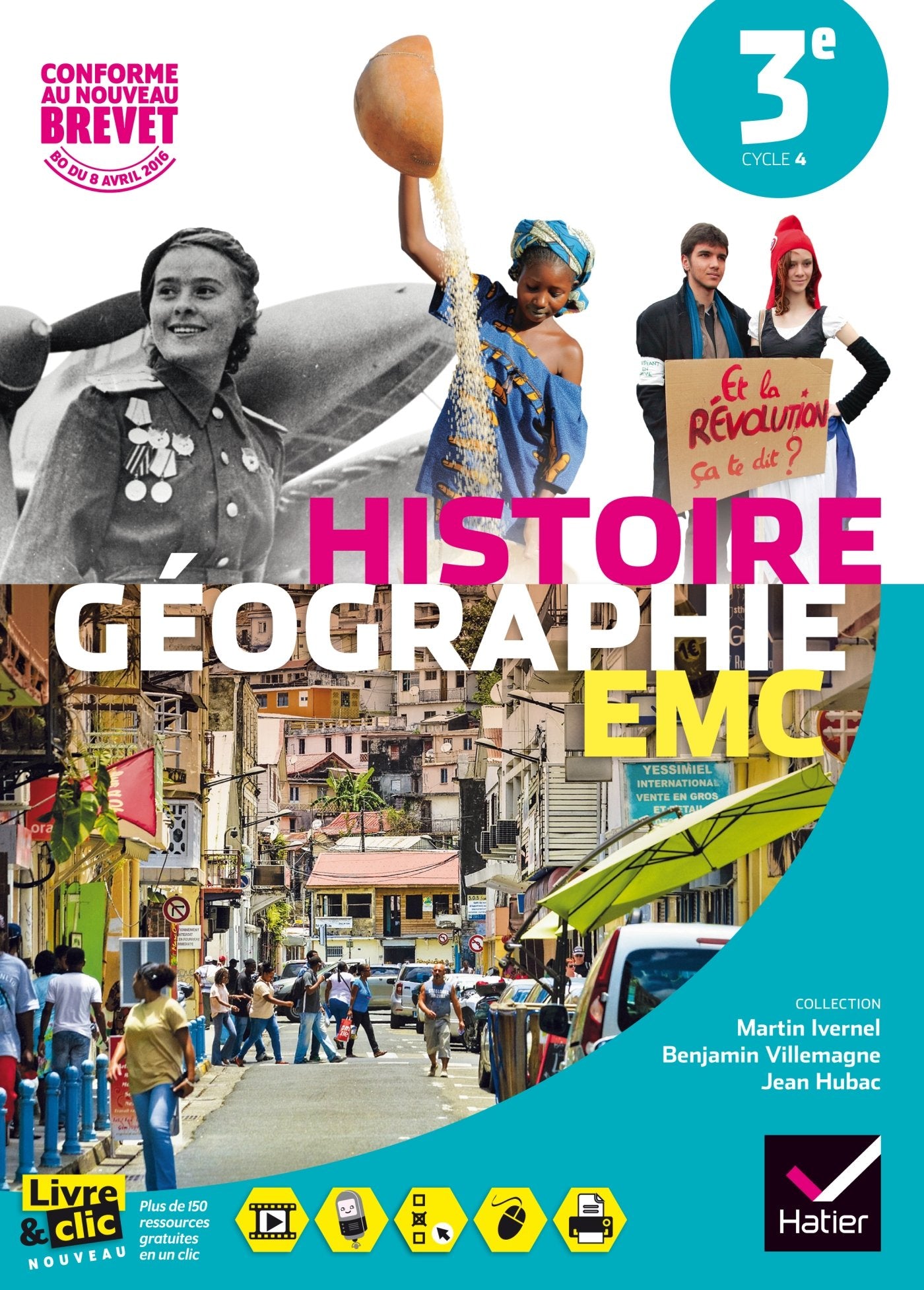 Histoire-Géographie Enseignement Moral et Civique (EMC) 3e - Manuel de l'élève - Nouveau programme 2016 9782401020177