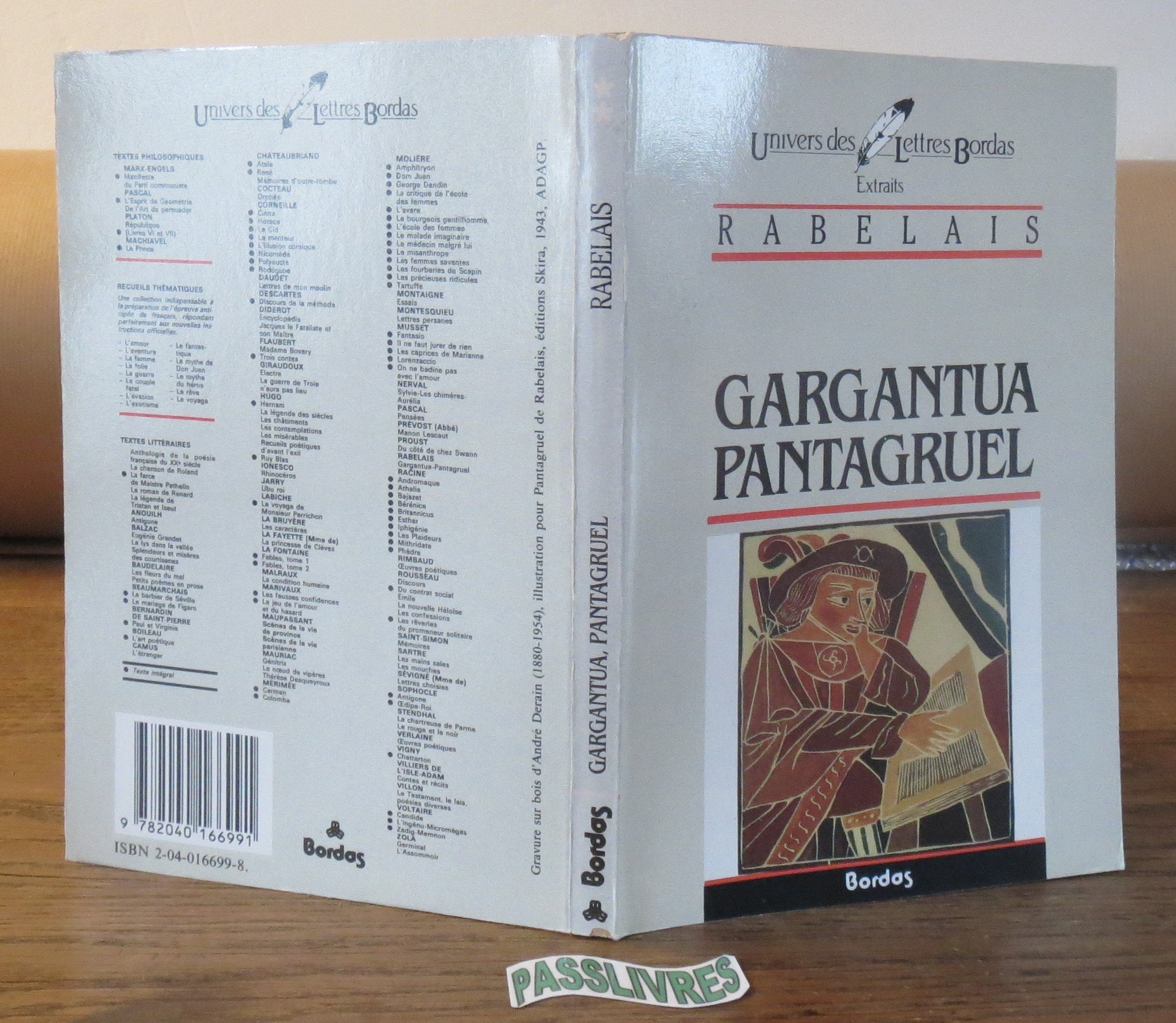 RABELAIS/ULB GARGANTUA (Ancienne Edition) 9782040166991