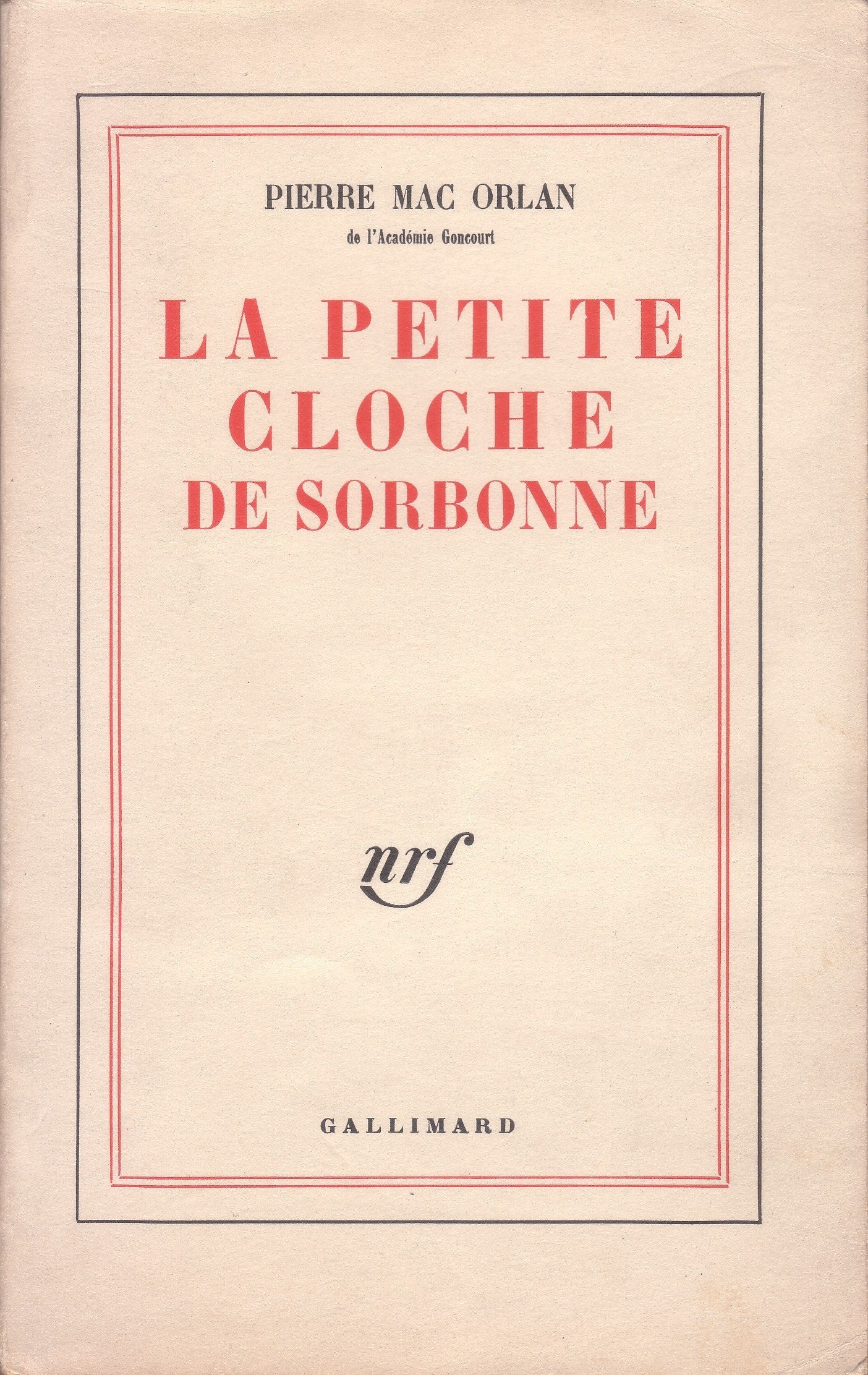 La petite cloche de sorbonne 9782070240807