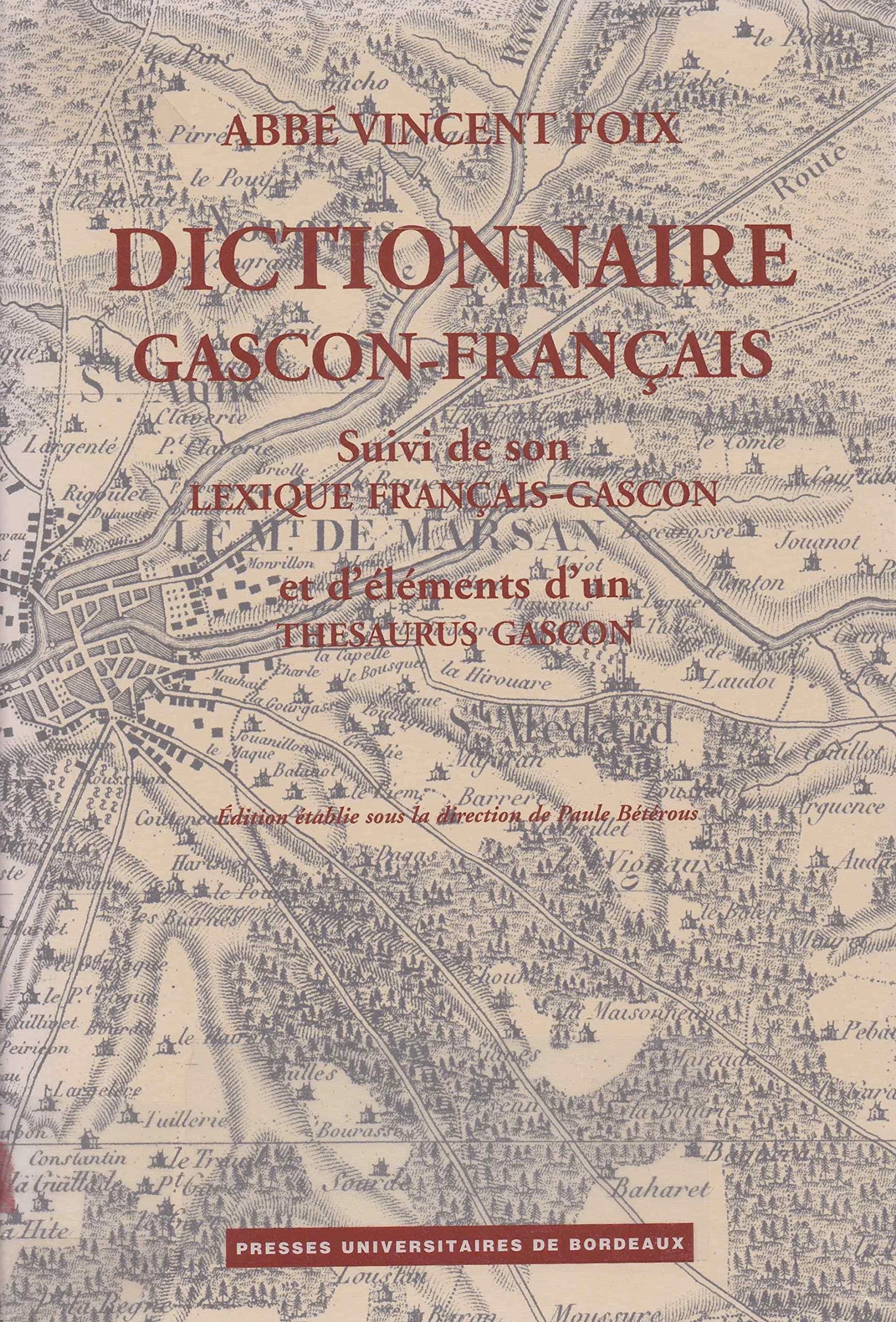 Dictionnaire gascon français 9782867813023