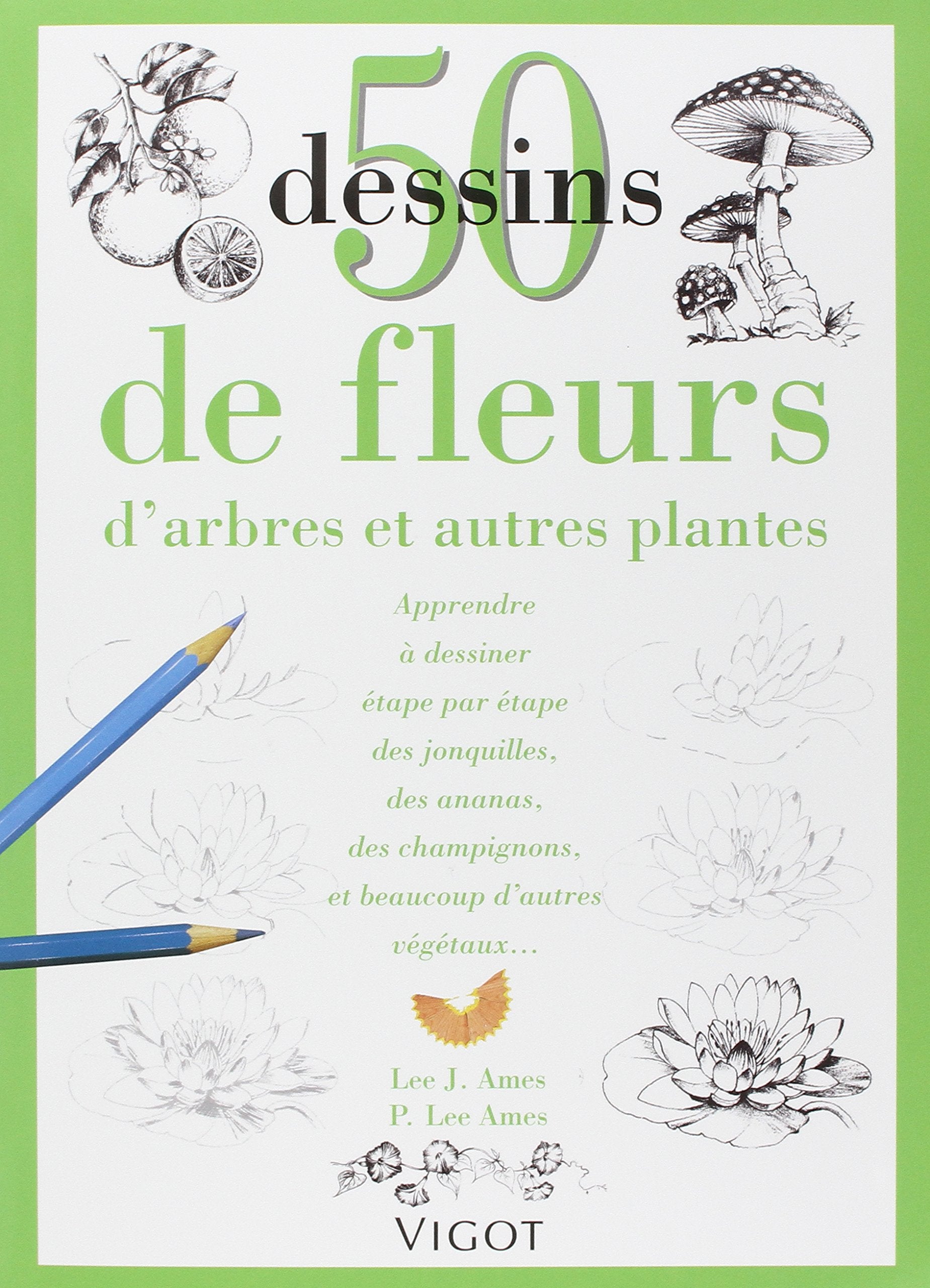50 dessins de fleurs et arbres 9782711413355