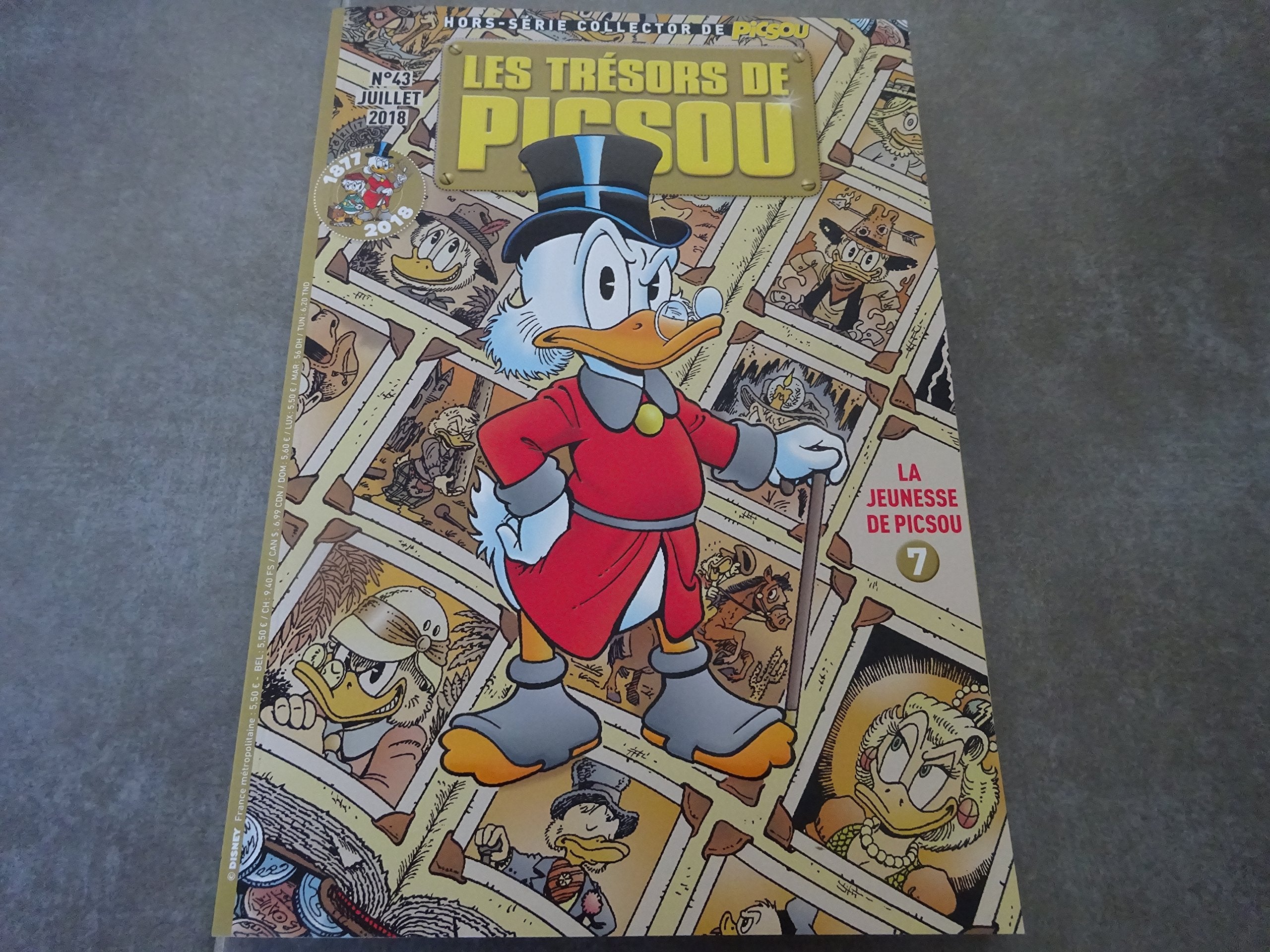 LES TRESORS DE PICSOU Nø43 !!"LA JEUNESSE DE PICSOU 7" NOUVELLE EDITION SPECIAL ANNIVERSAIRE DE PICSOU ! EN CADEAU : 8 ULTIMES STICKERS + 1 STICKER BONUS ! 3250183243559